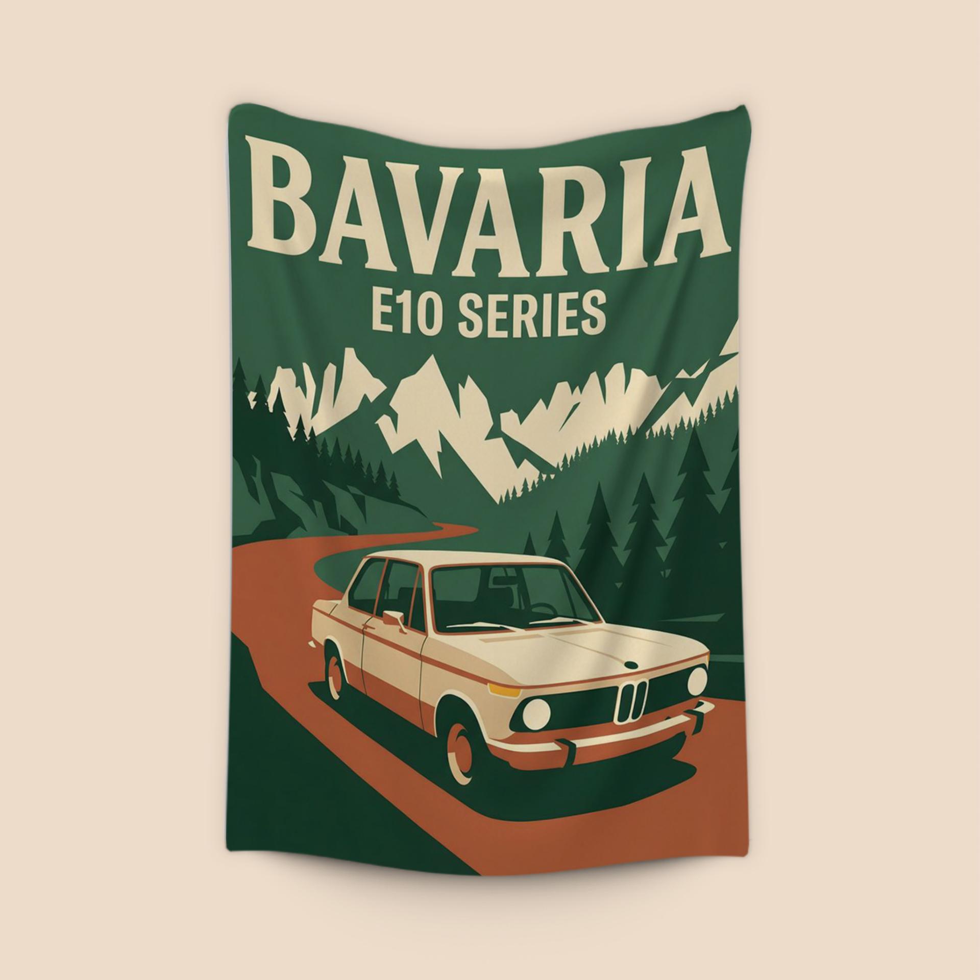 Bavaria E10 Series: Classic BMW 2002 Travel Poster
