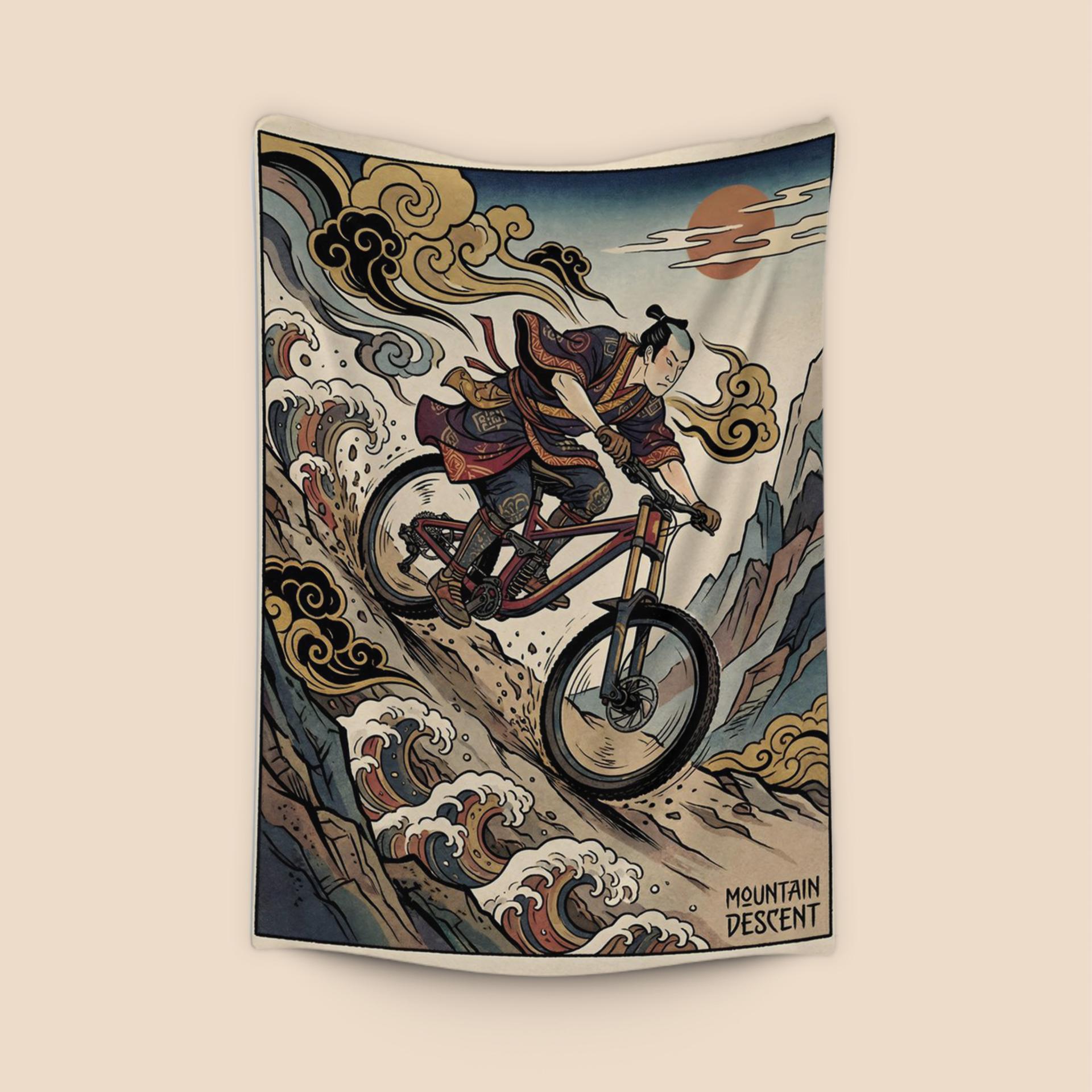 Samurai Mountain Descent: Ukiyo-e MTB