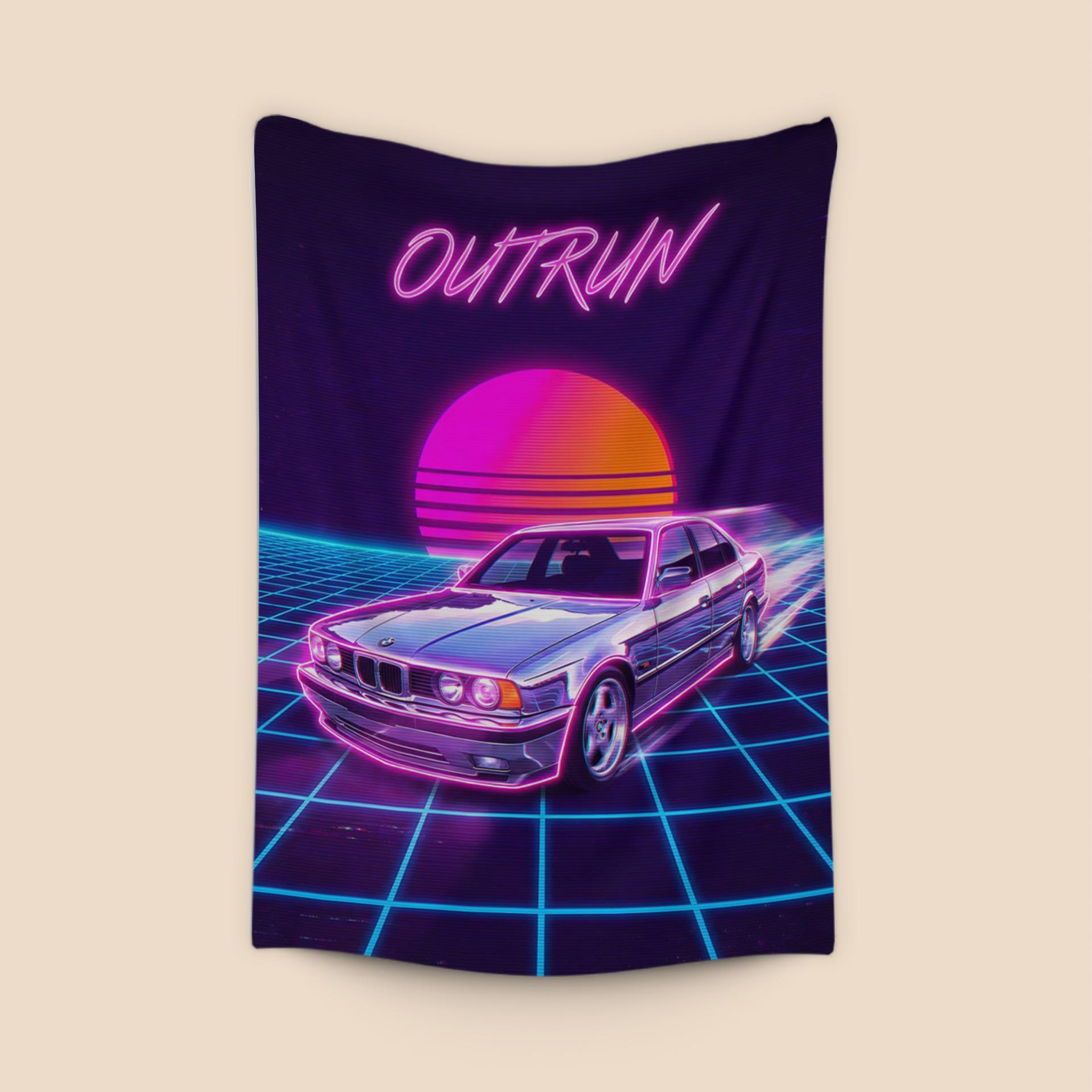 BMW E34 Outrun Neon Speed