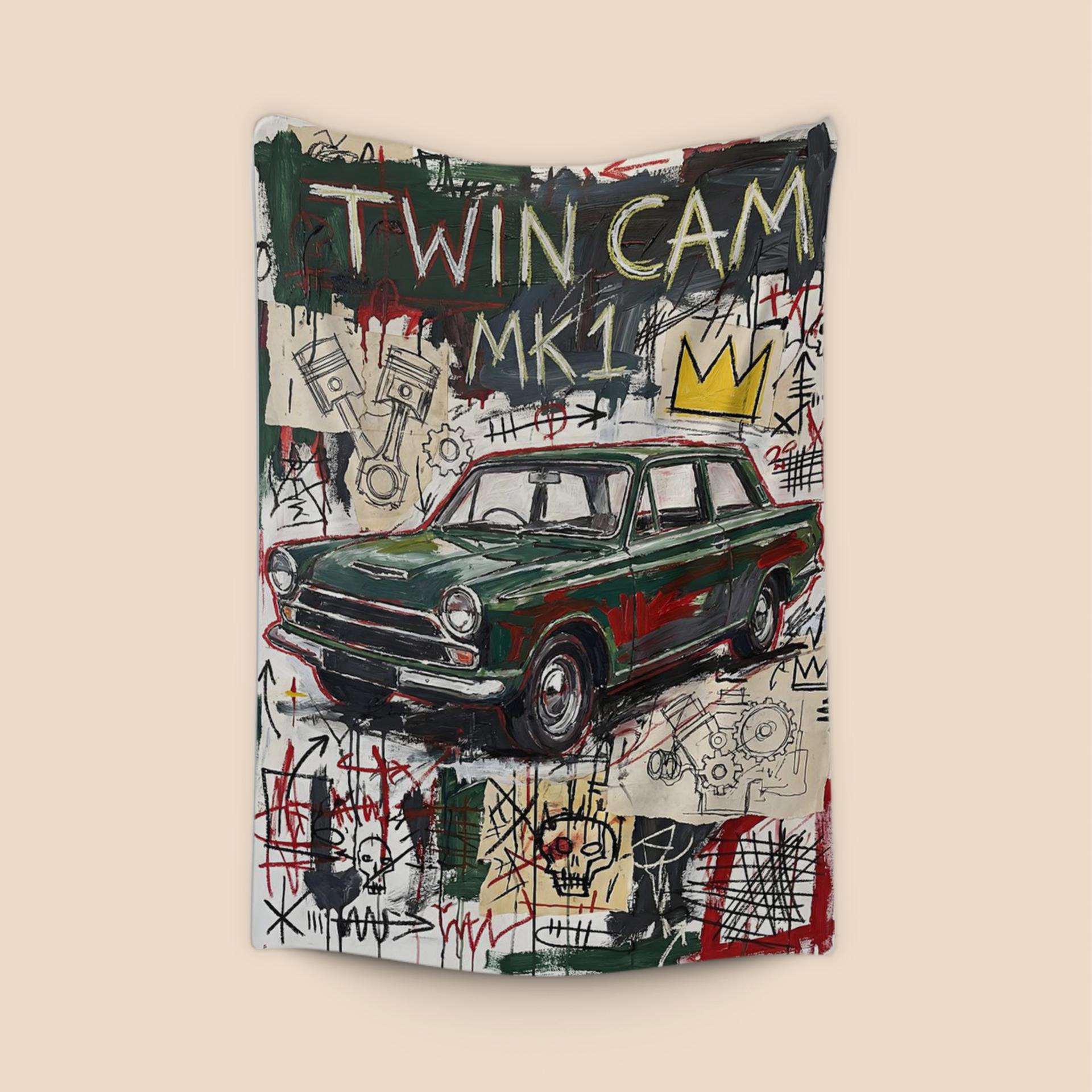 Lotus Cortina Mk1 Neo-Expressionist Collage