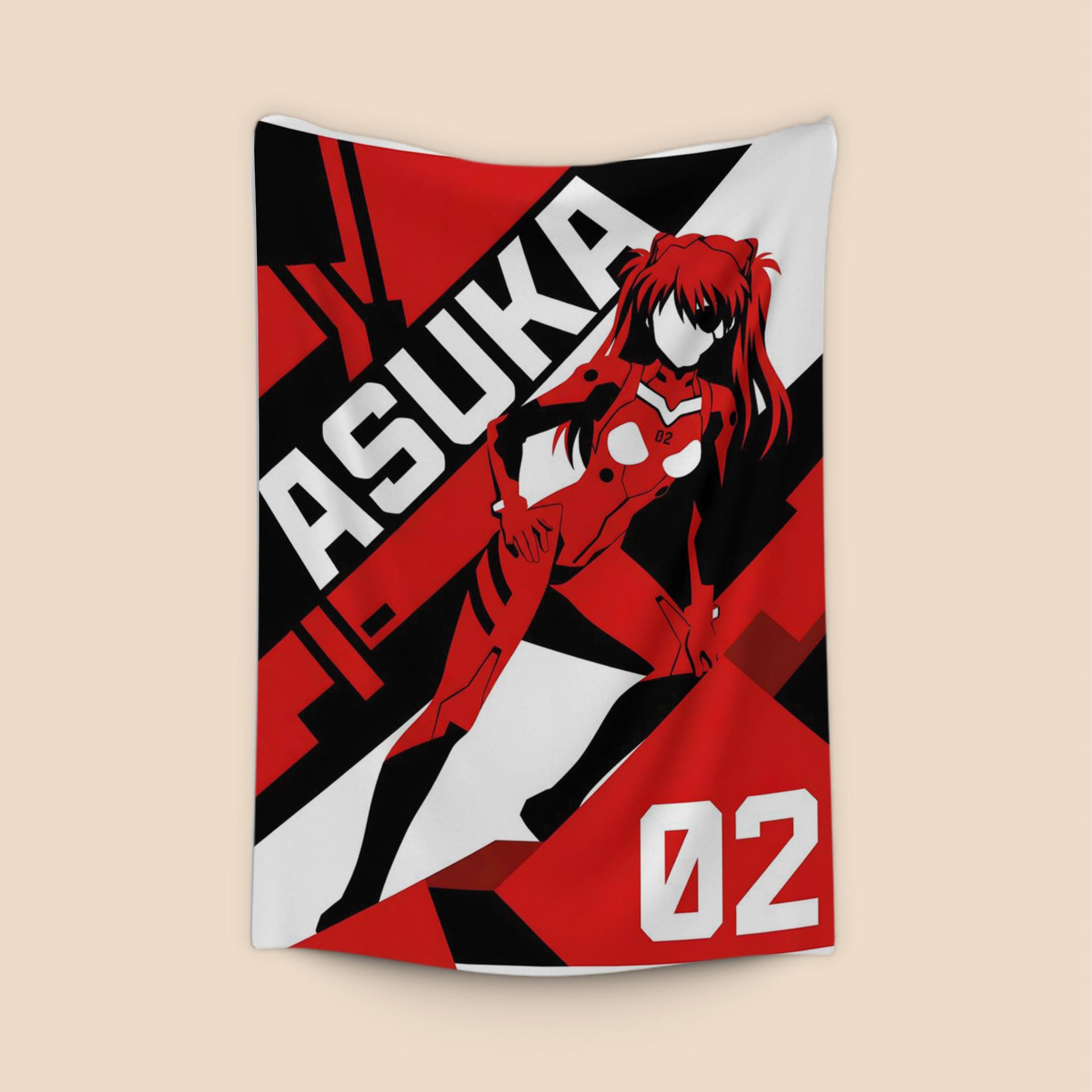 Asuka 02: Minimalist Red Silhouette