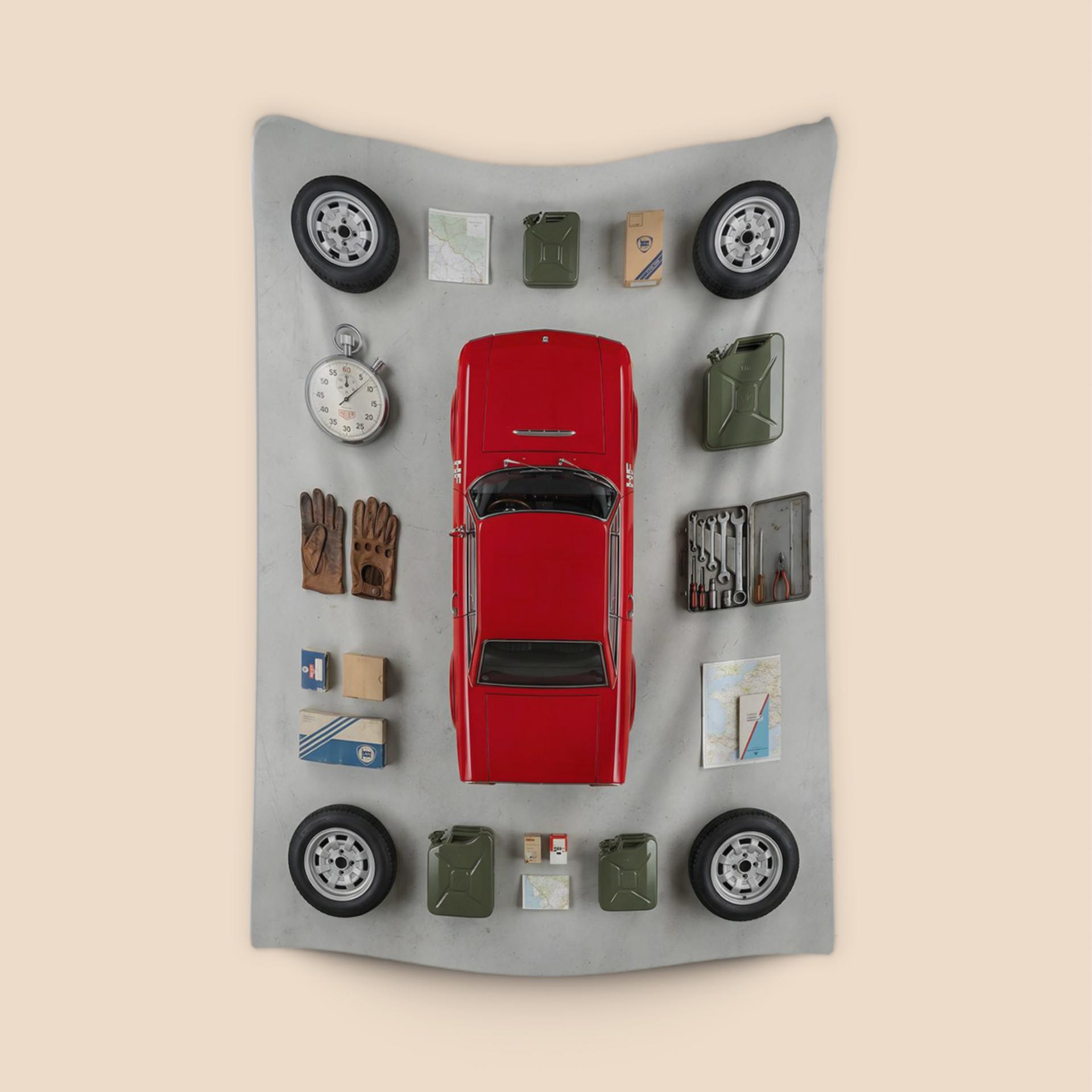 Lancia Fulvia HF Rally Essentials Knolling