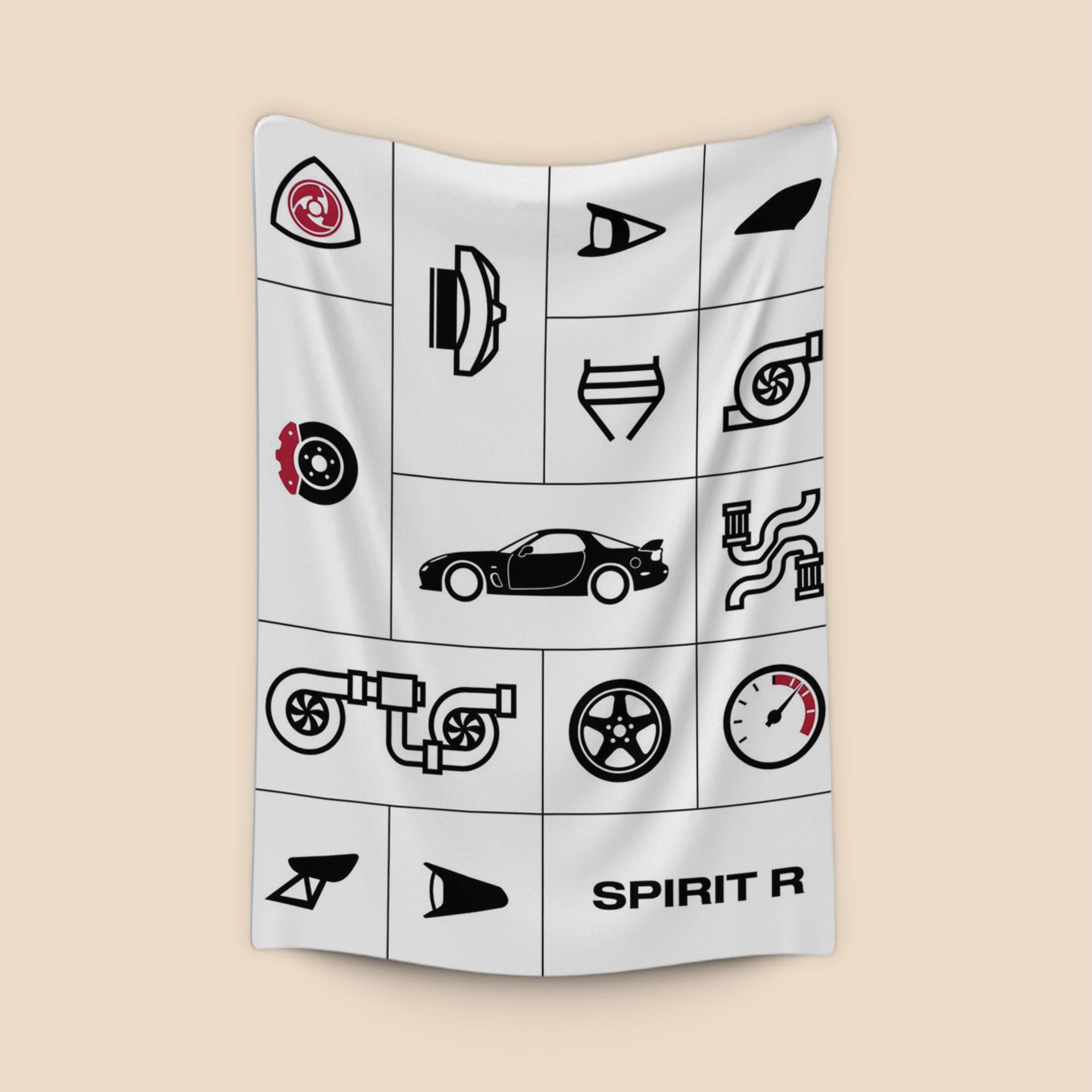 Spirit R: Technical Grid Illustration