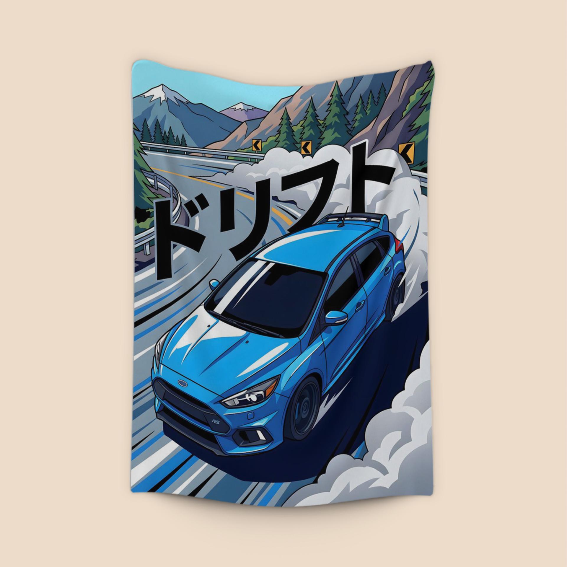 Ford Focus RS Anime Drift Mountain Pass