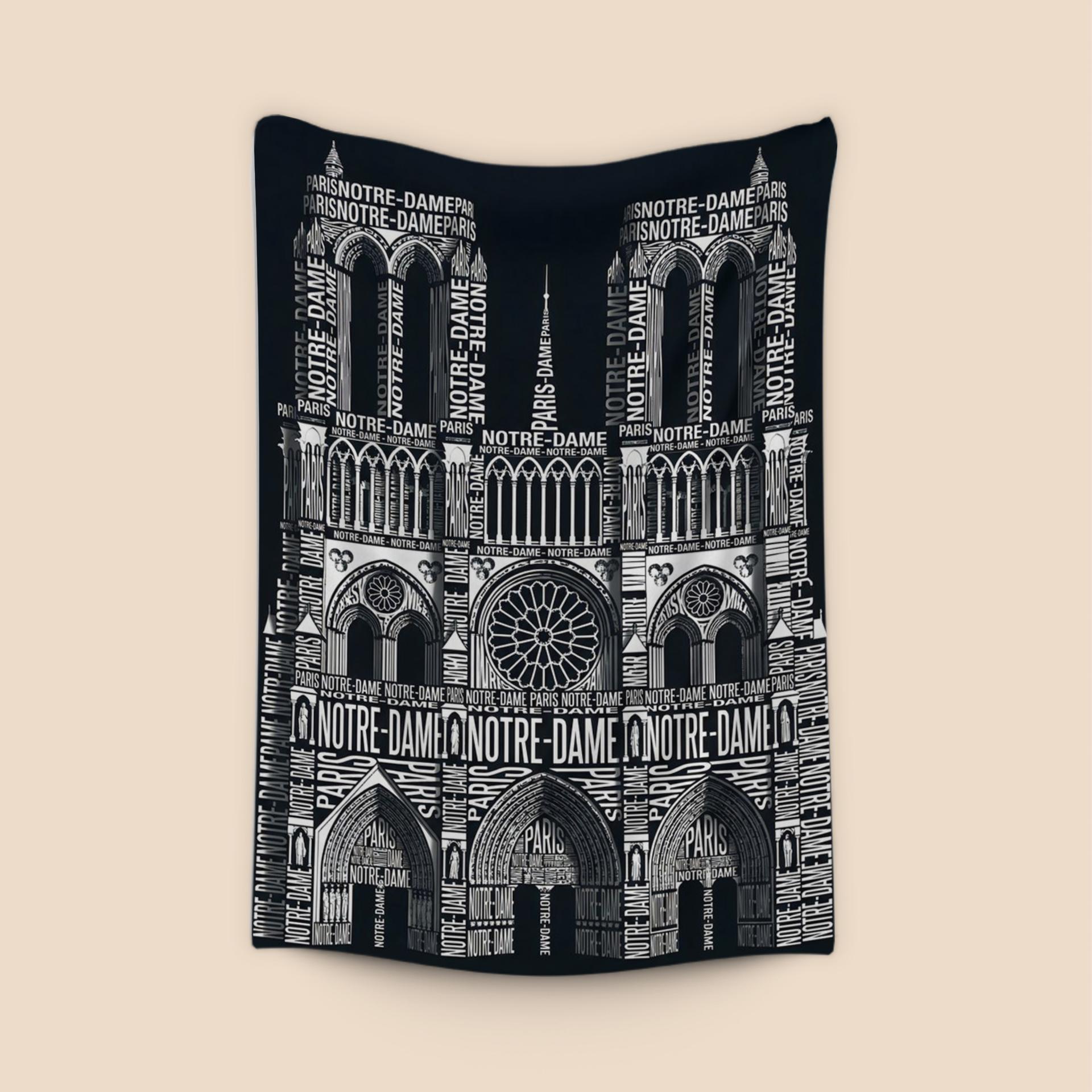 Notre-Dame Paris Typographic Architecture
