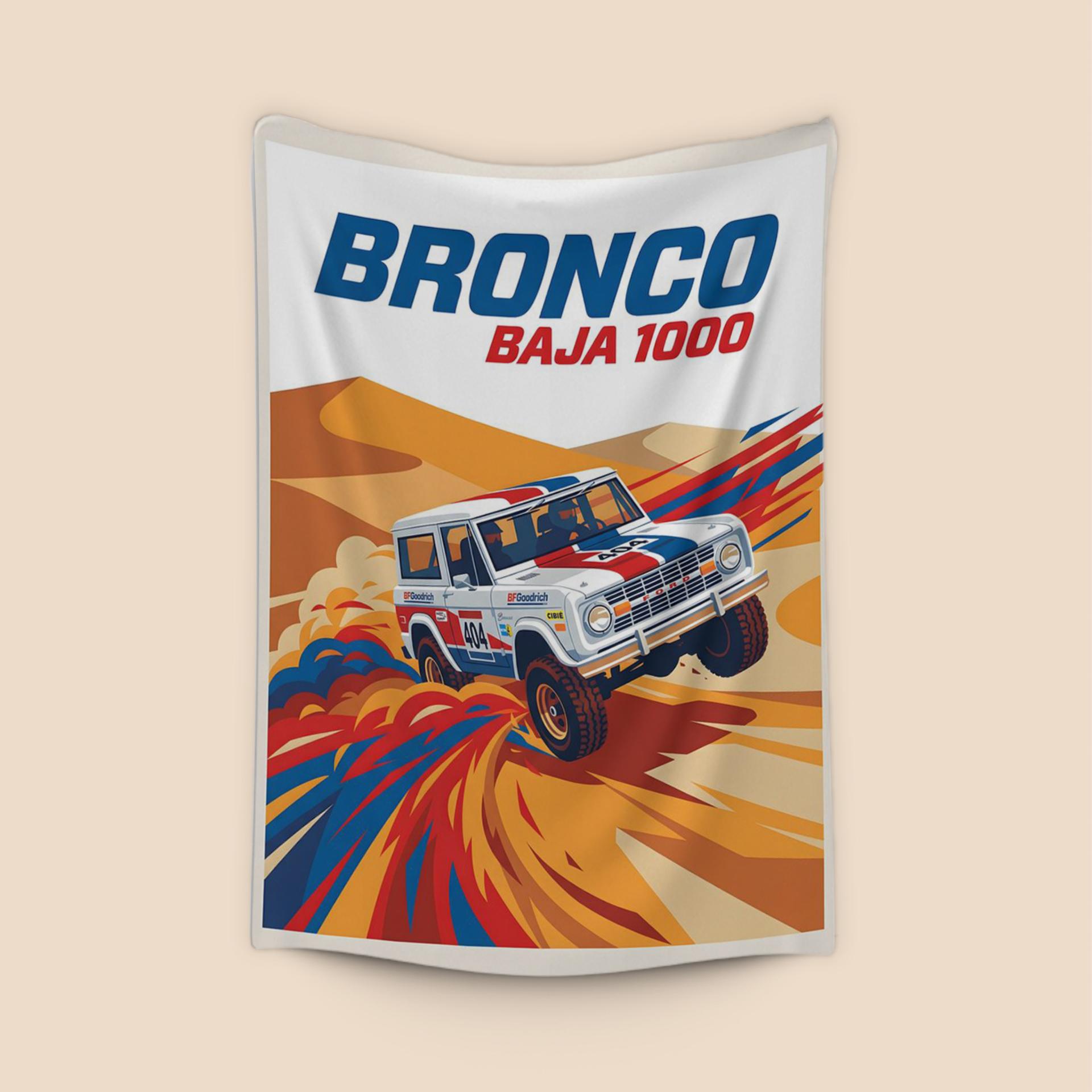 Ford Bronco Baja 1000 Desert Racing Poster