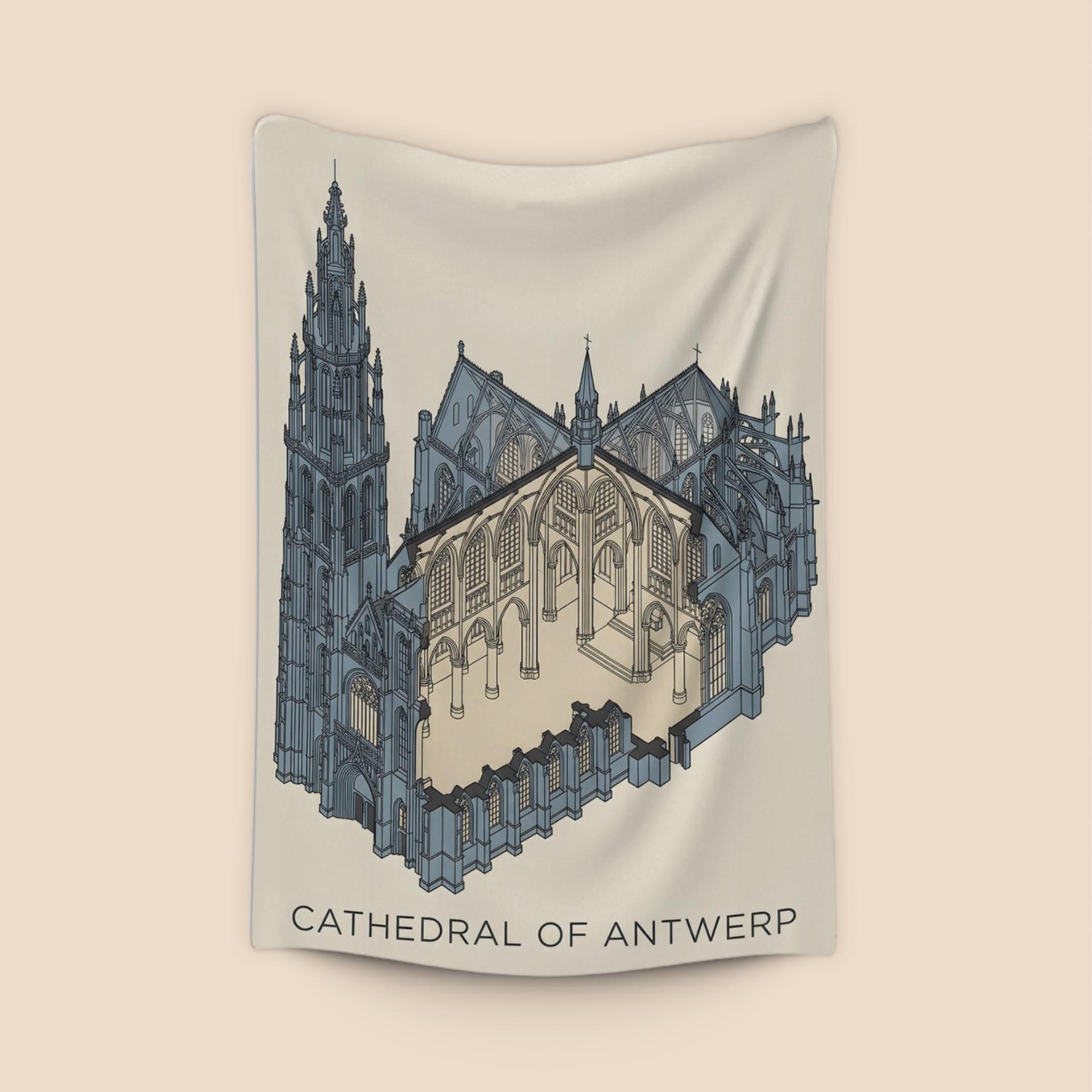 Antwerp Cathedral Isometric Cutaway