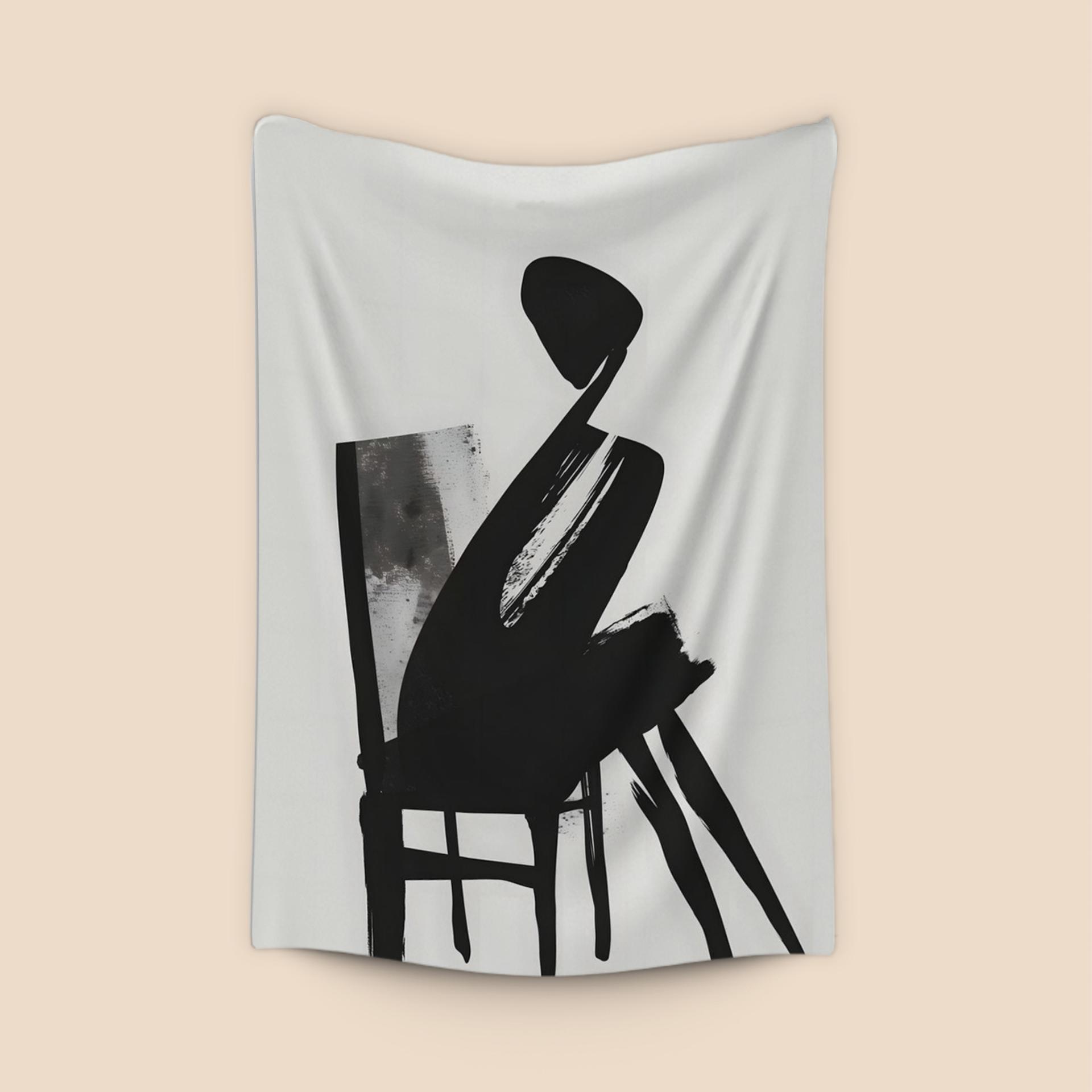 Minimalist Ink Seated Figure