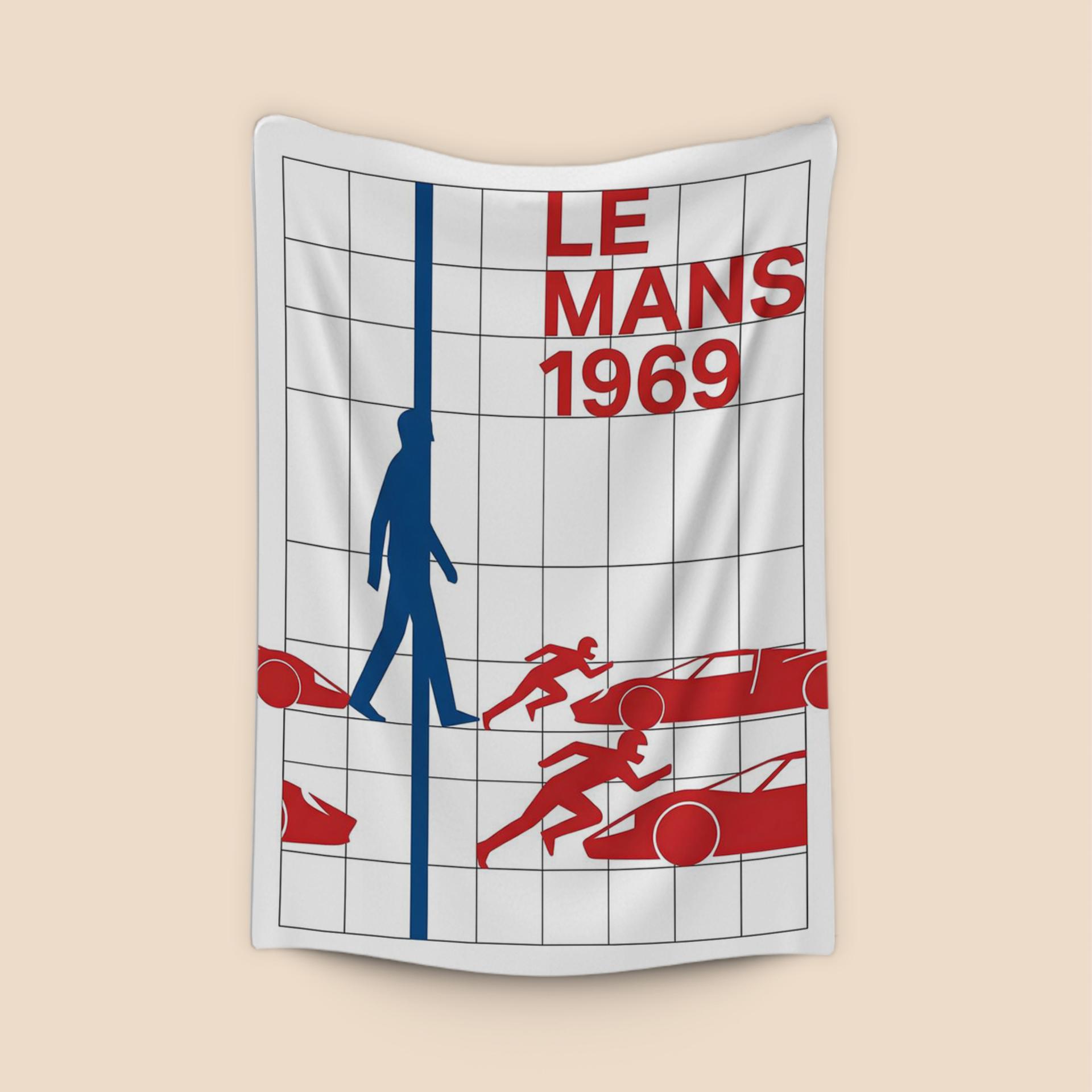 Le Mans 1969 Minimalist Racing Grid Poster