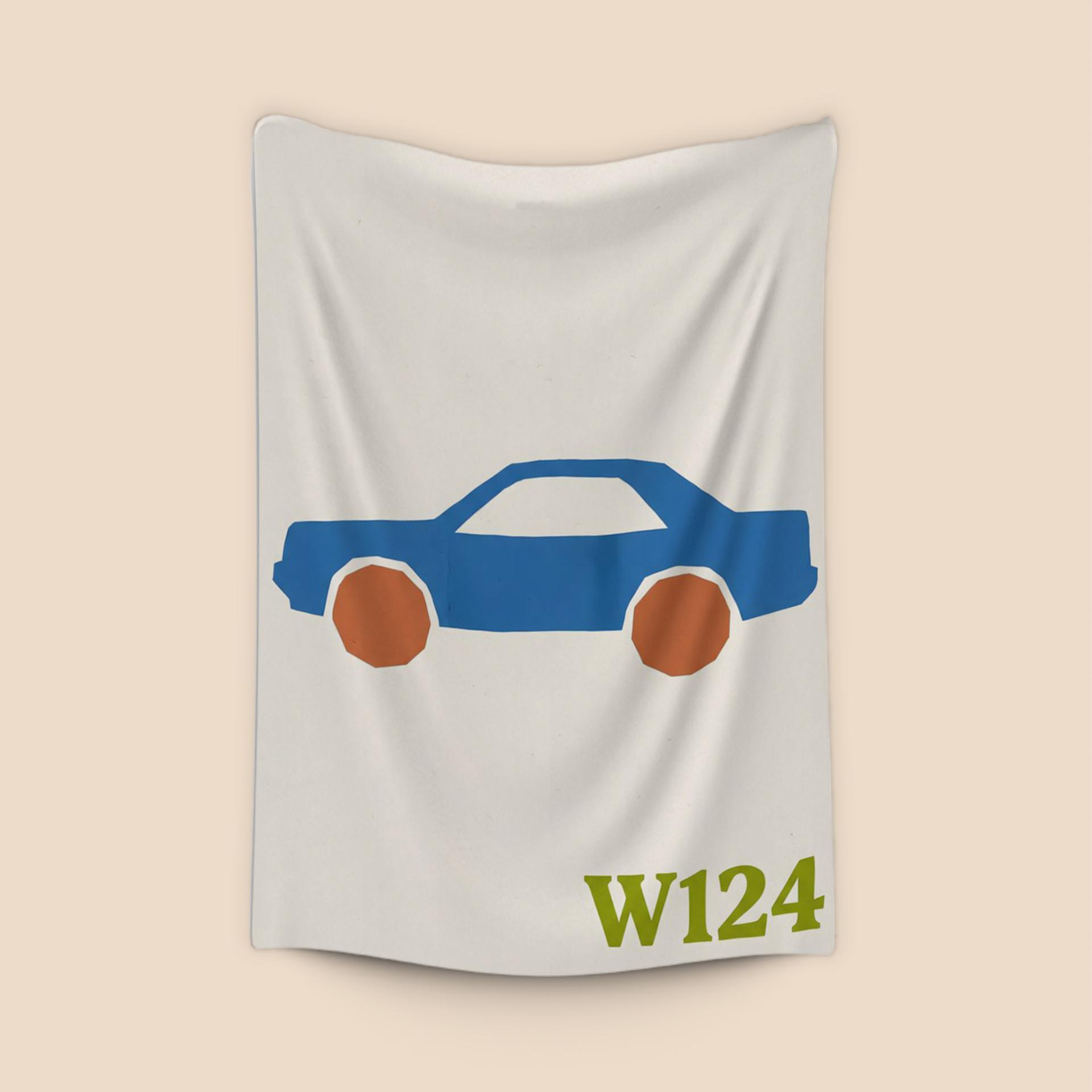 Mercedes W124: Minimalist Paper Cutout Tribute
