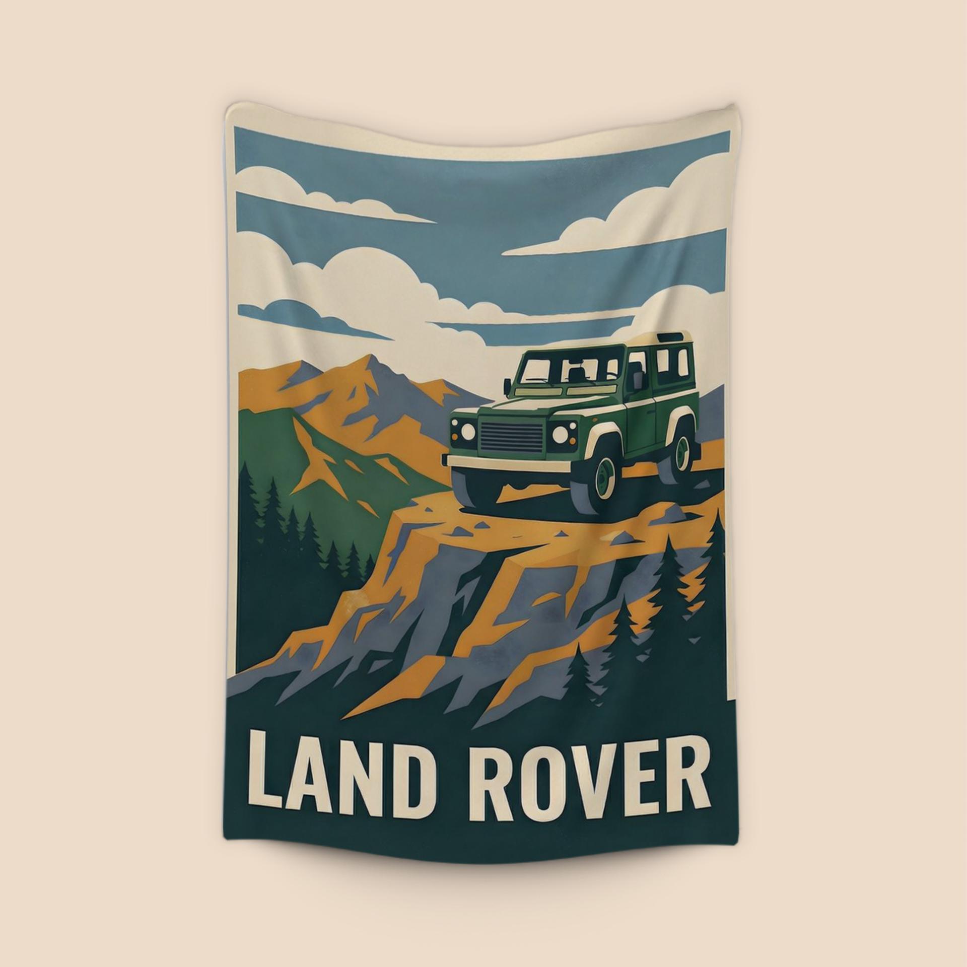 Defender 90 Mountain Summit Travel Poster