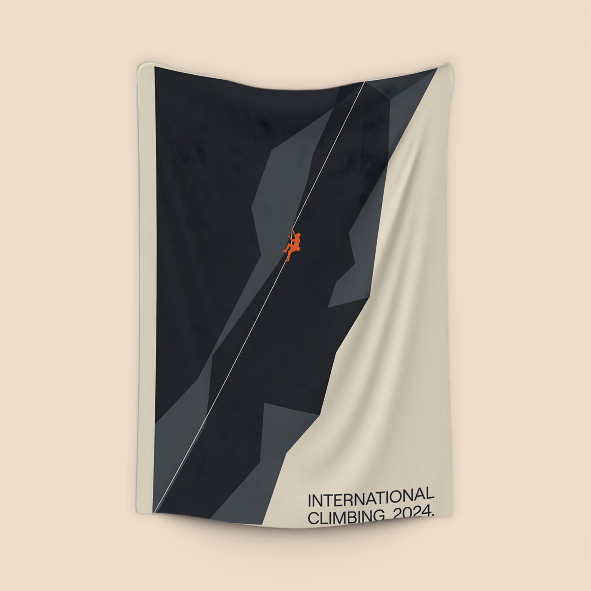 Vertical Ambition: International Climbing 2024 Graphic Poster