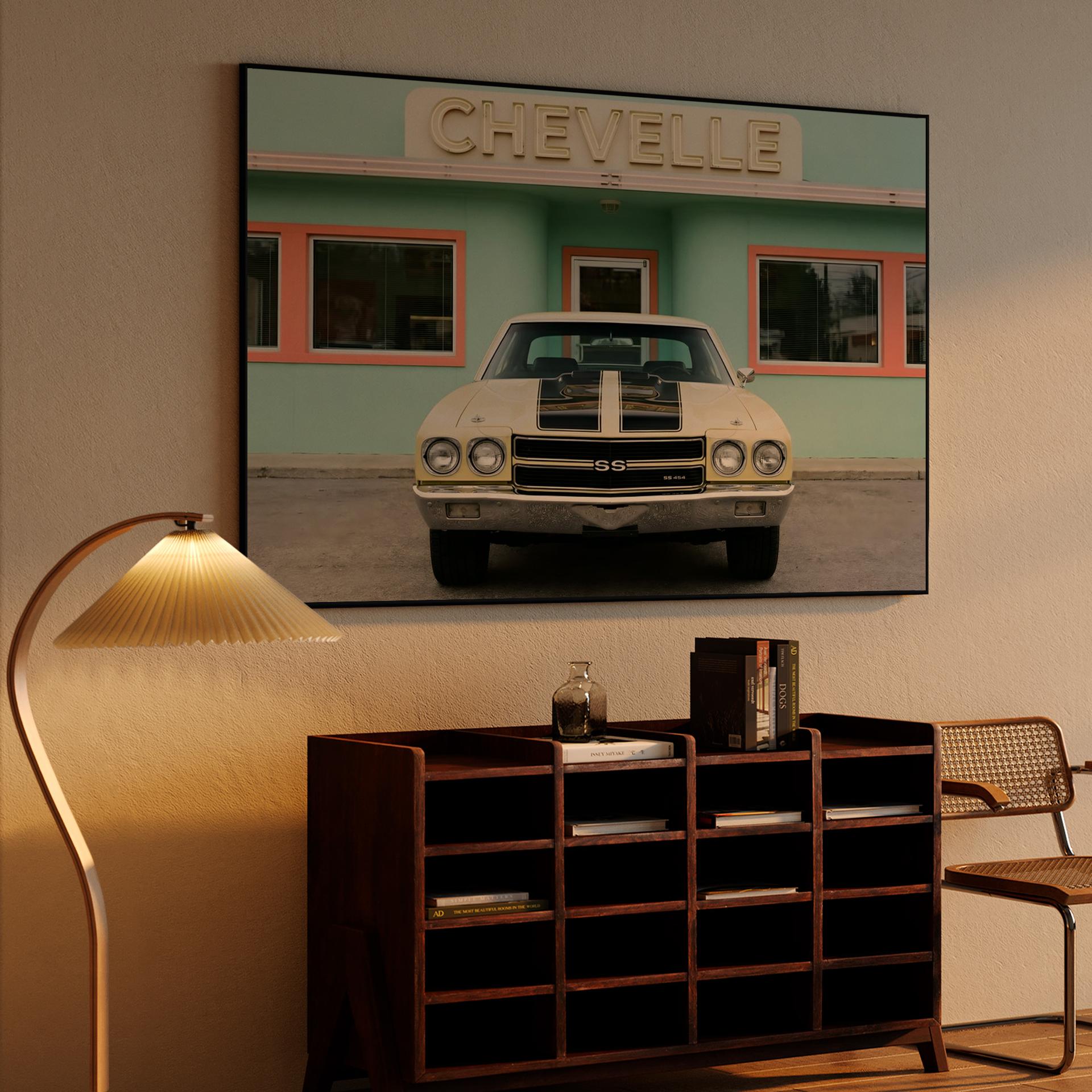 Retro Chevelle: A Study in Teal and Cream