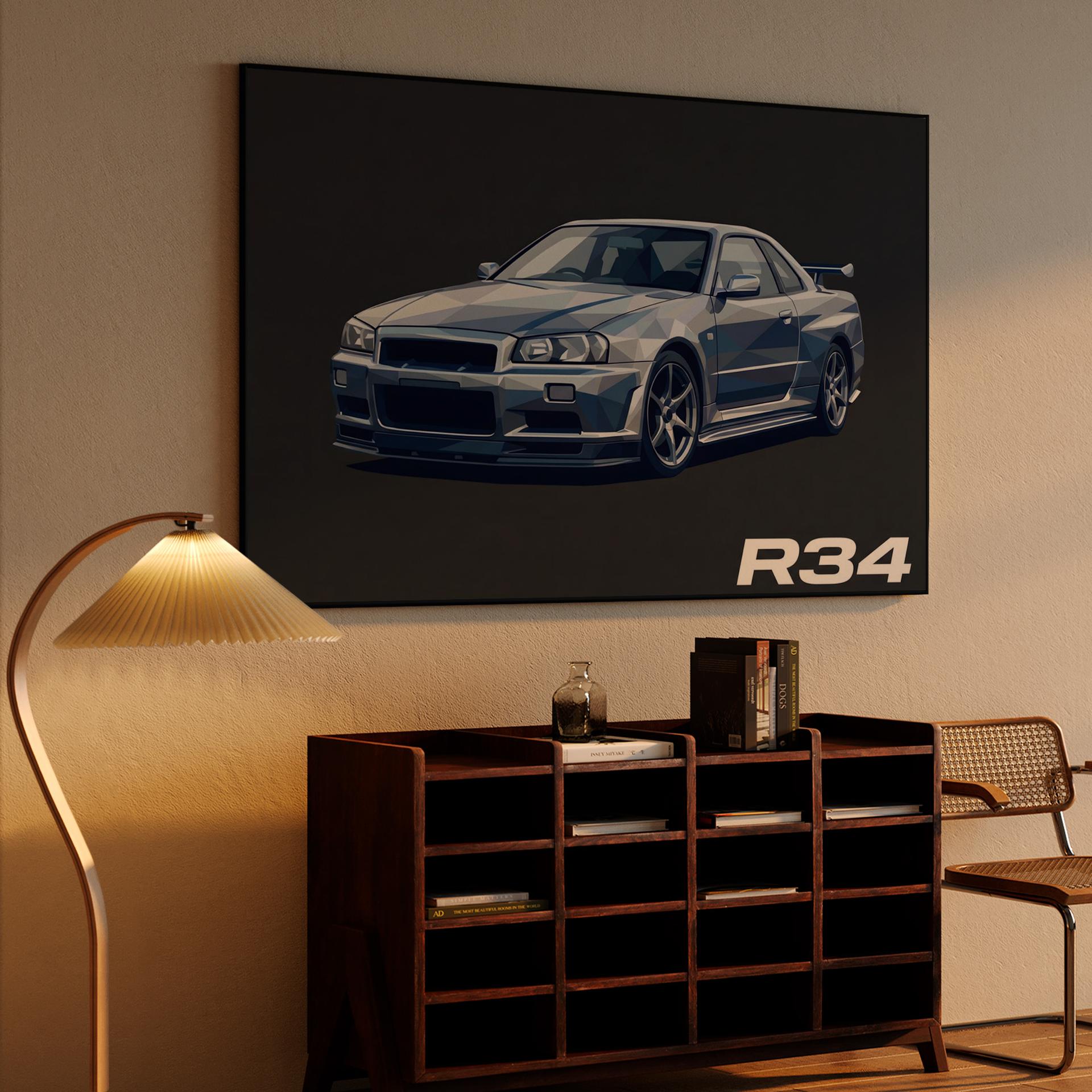 Geometric Precision: Nissan Skyline R34