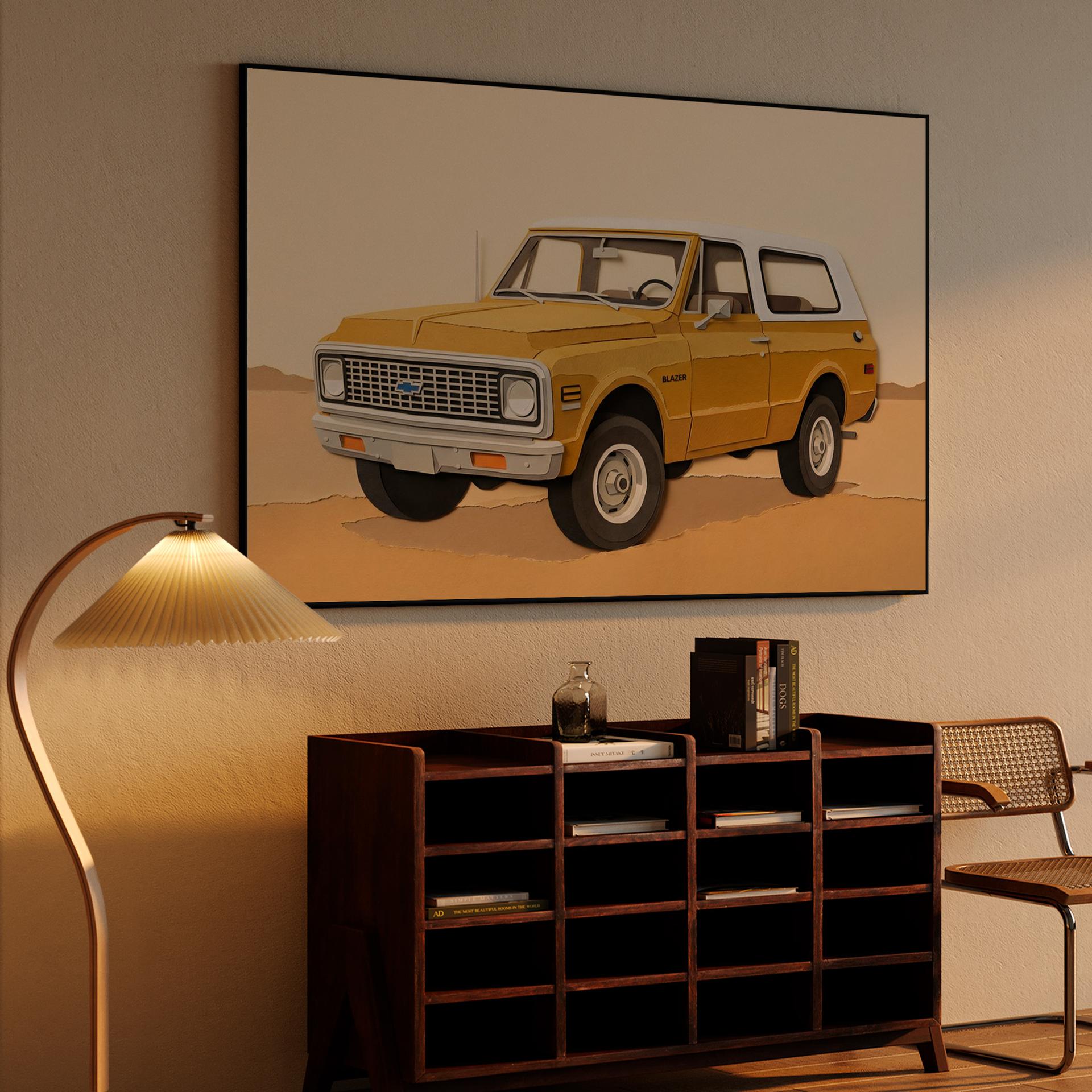 Chevrolet K5 Blazer Paper Cutout Collage