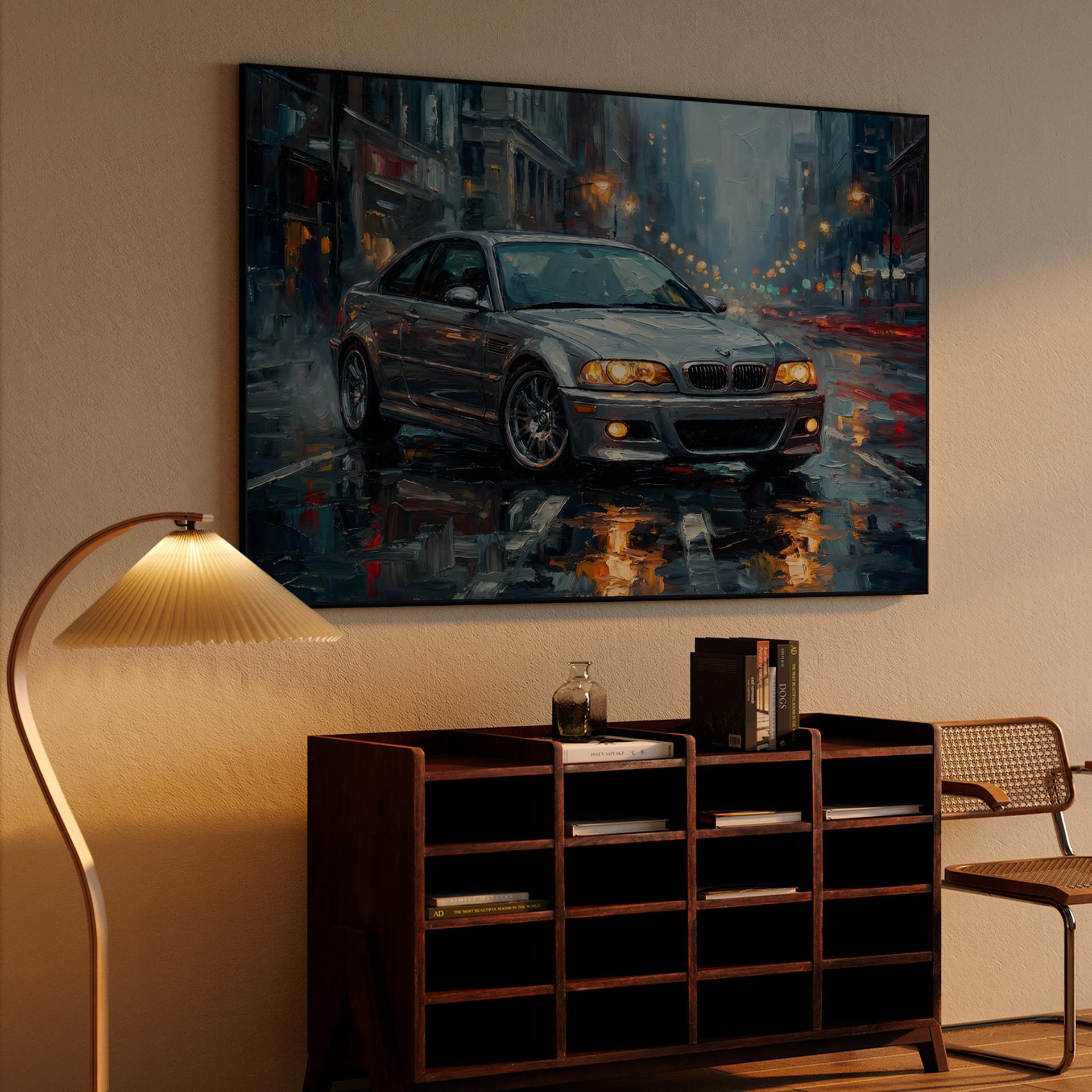 BMW E46 M3 Rainy City Impasto