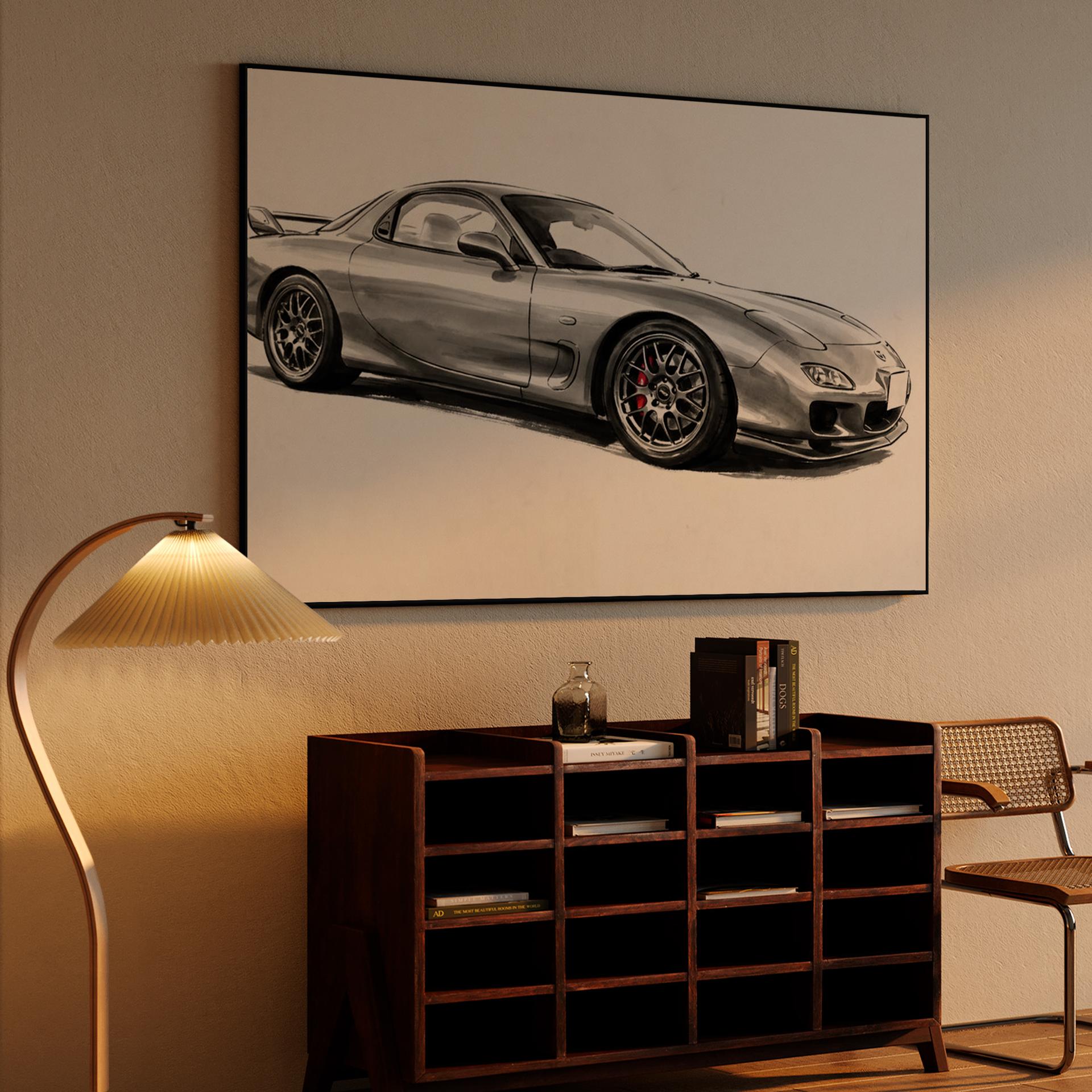 Mazda RX-7 Spirit R Minimalist Illustration