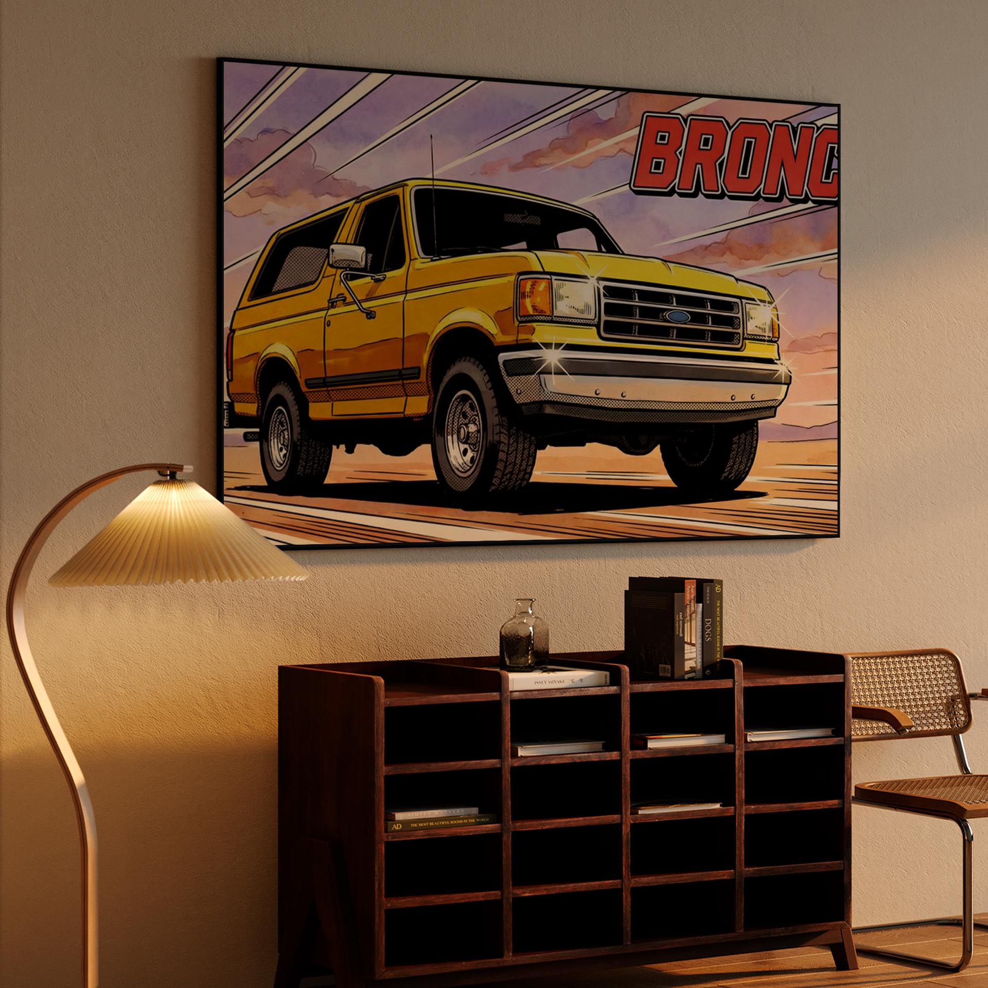 High-Speed Retro: Yellow Bronco Comic Art
