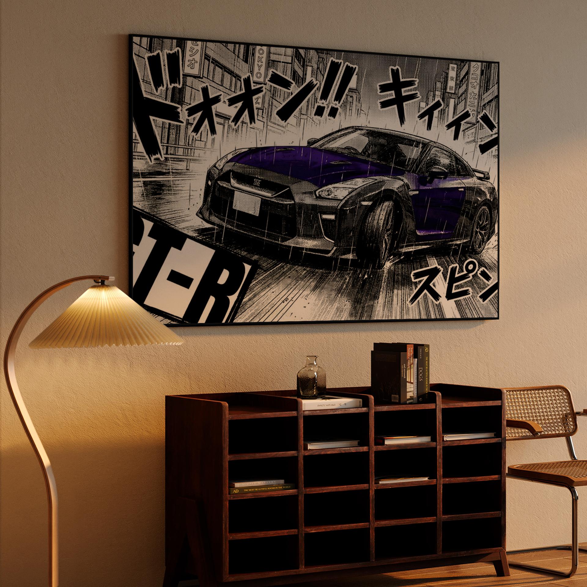 Nissan GT-R Tokyo Rain Manga Drift