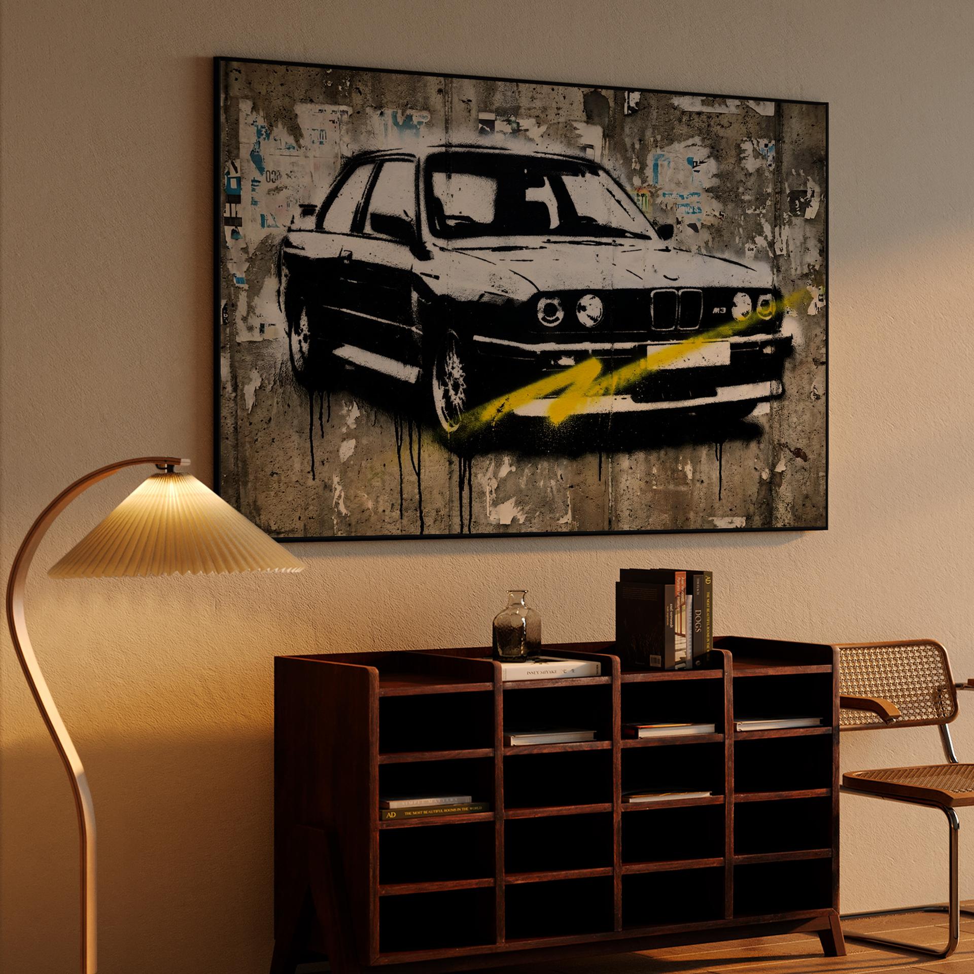 BMW E30 M3: Urban Concrete Stencil