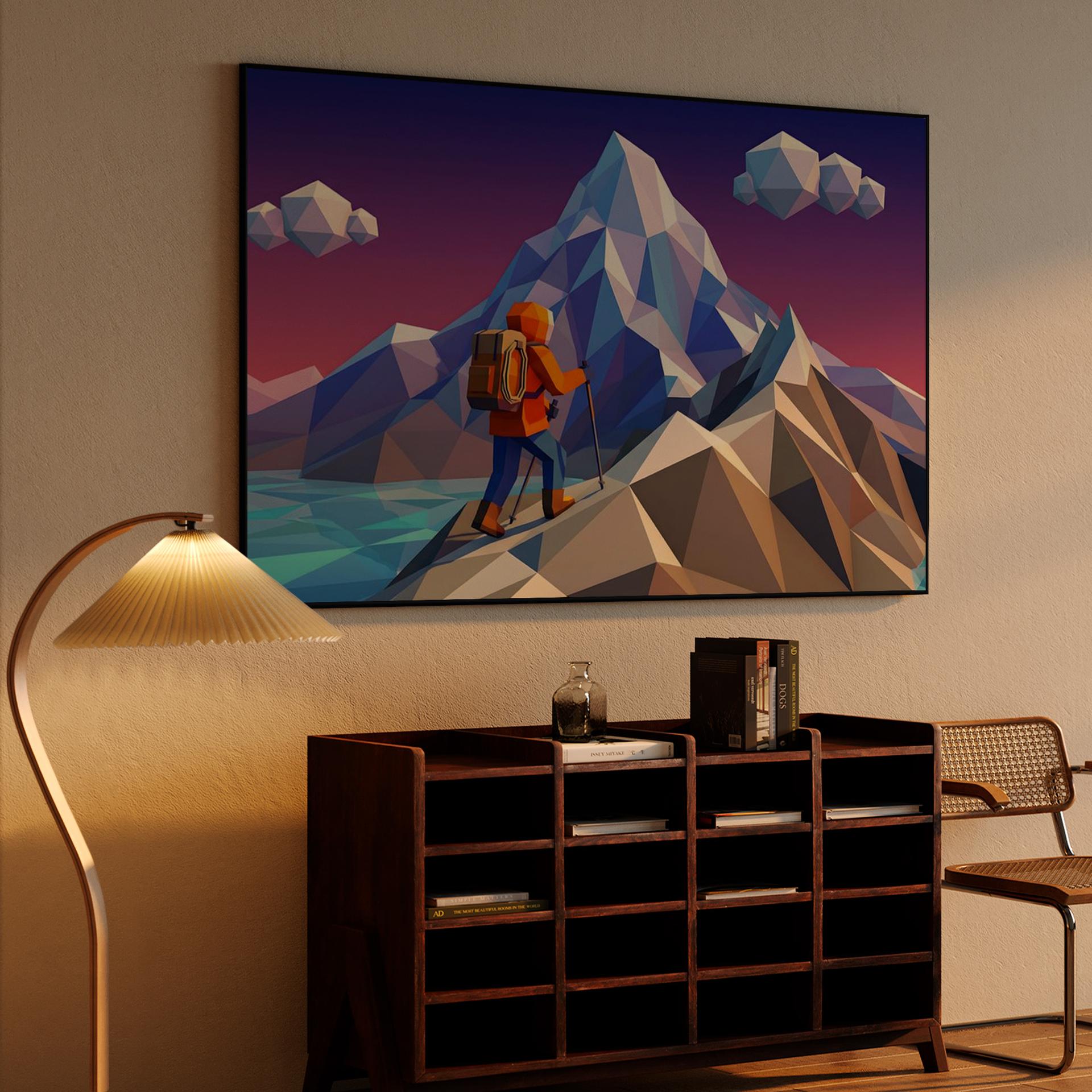 Low Poly Summit: A Geometric Mountain Journey