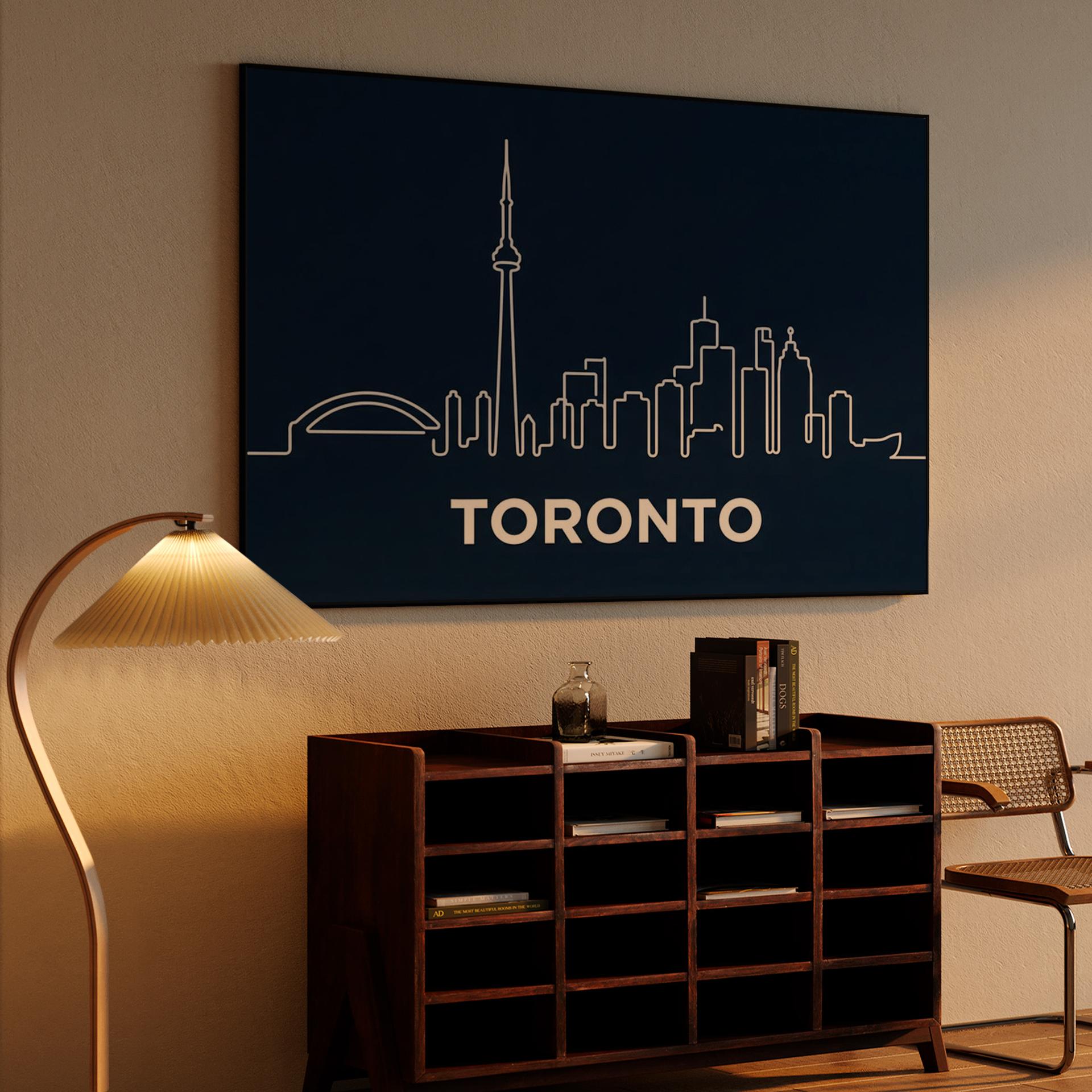 Toronto Skyline Minimalist Line Art