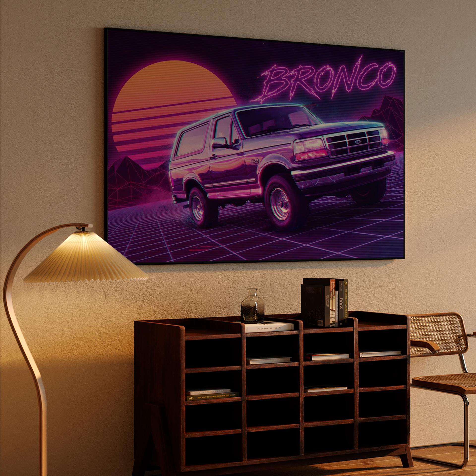 Synthwave Night Drive Ford Bronco