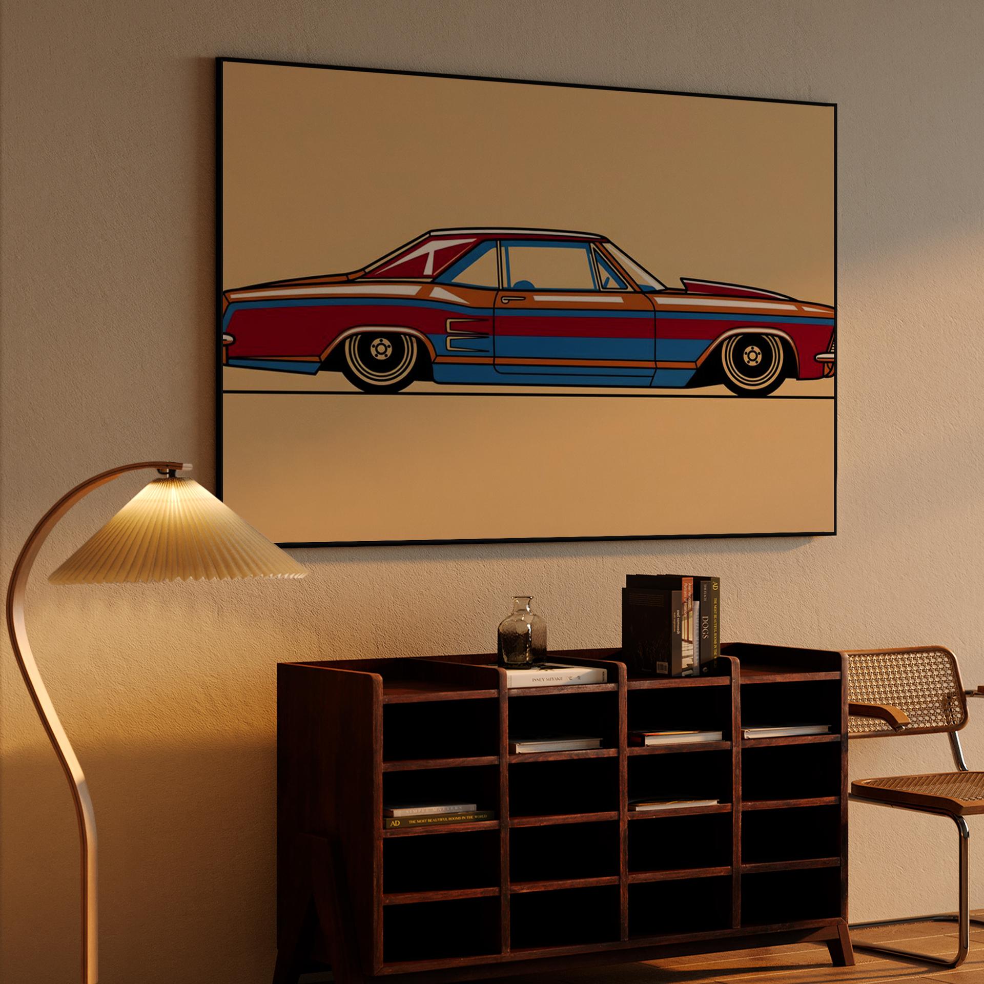 Striped Riviera Lowrider Illustration