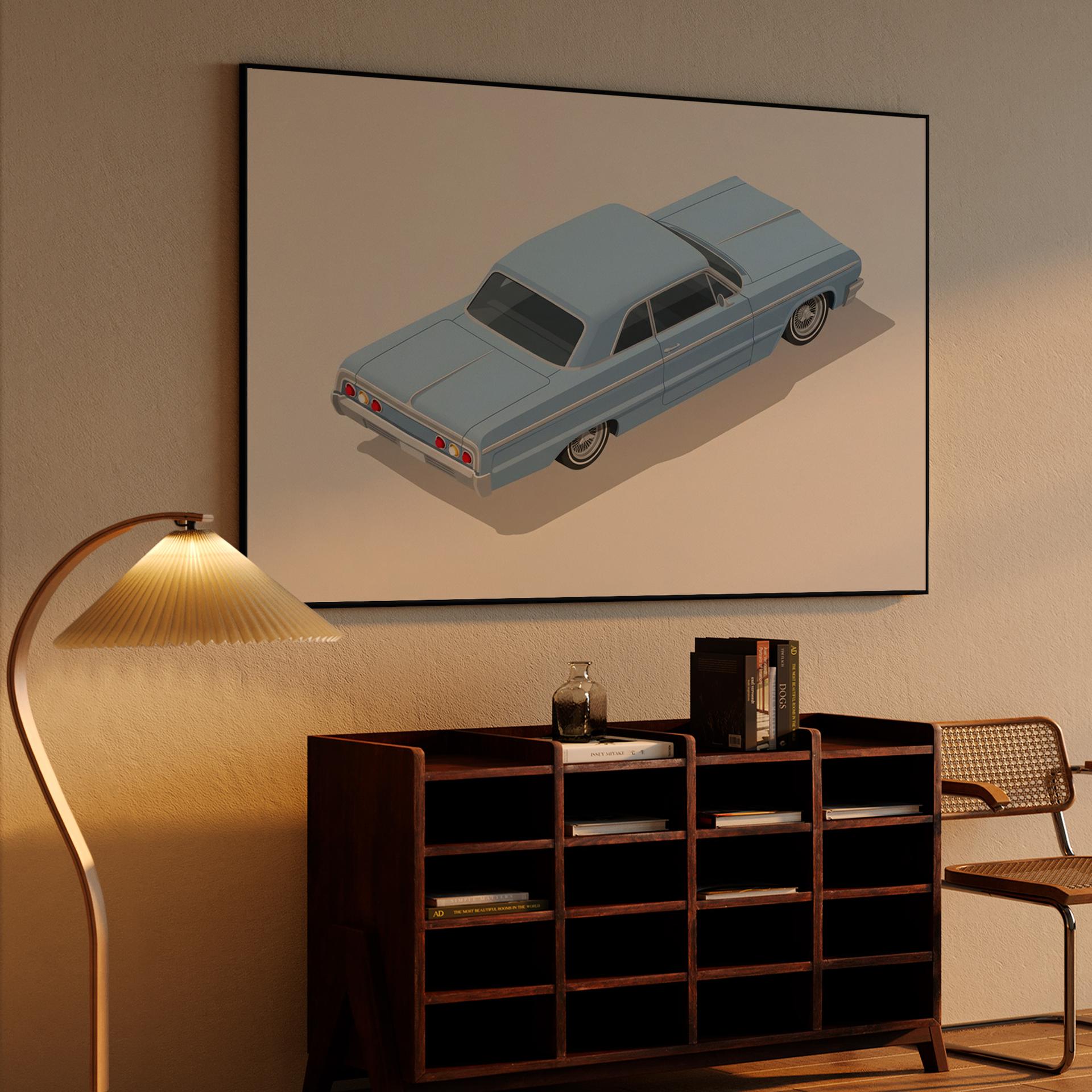 Baby Blue 64 Impala Isometric