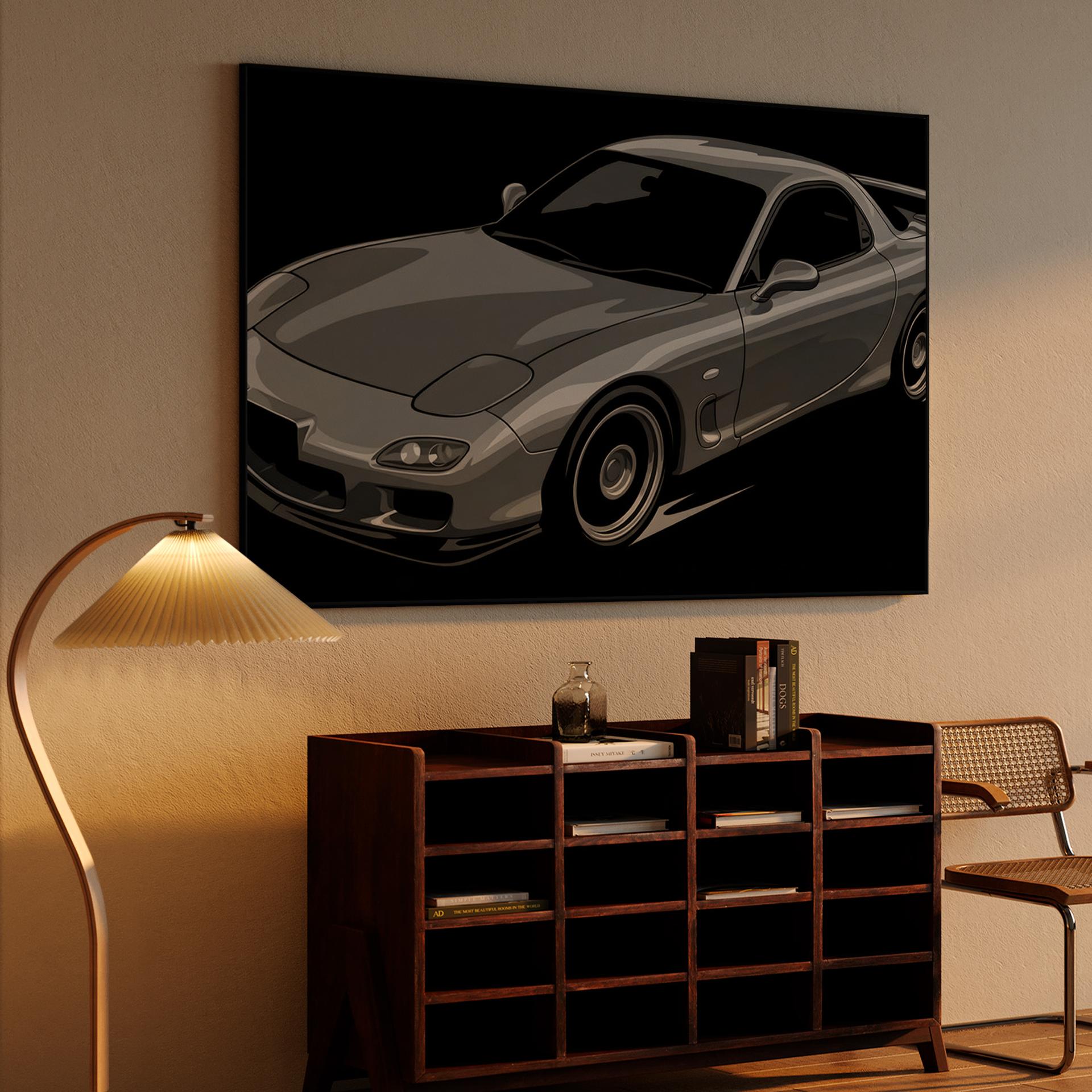Mazda RX-7 FD Silver Vector Study