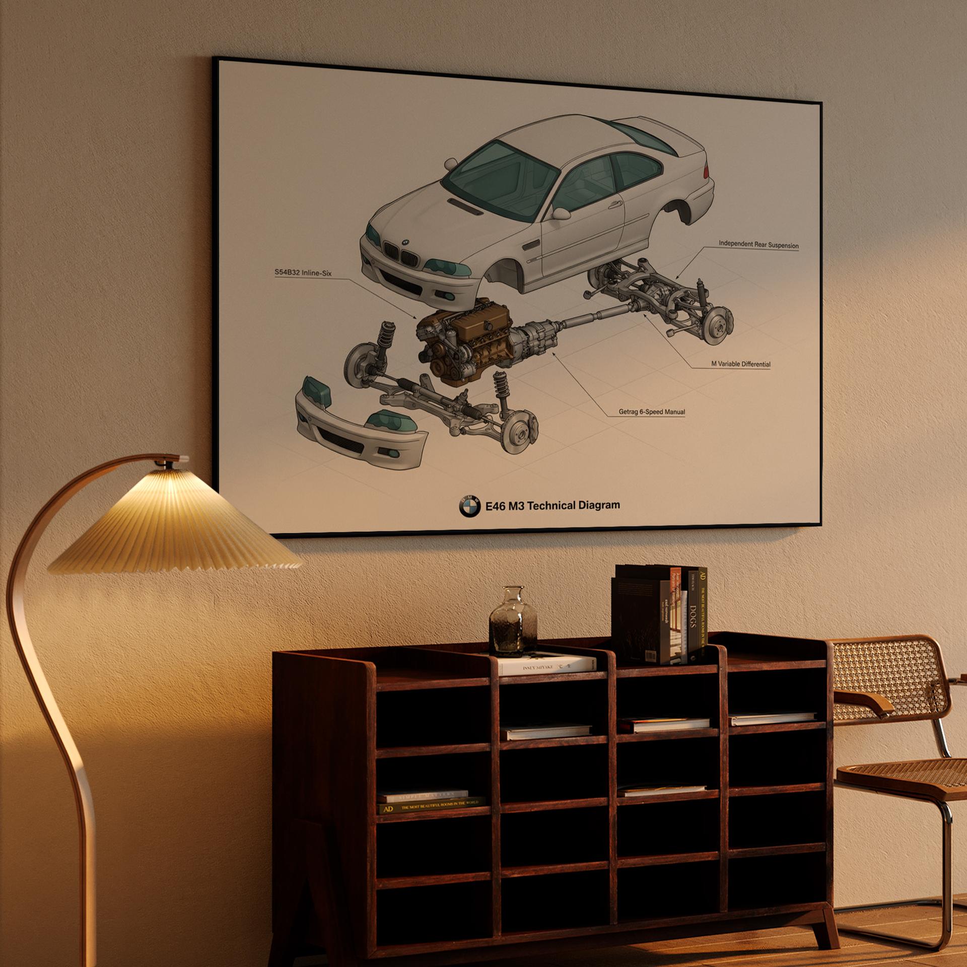 BMW E46 M3 Exploded Technical Diagram