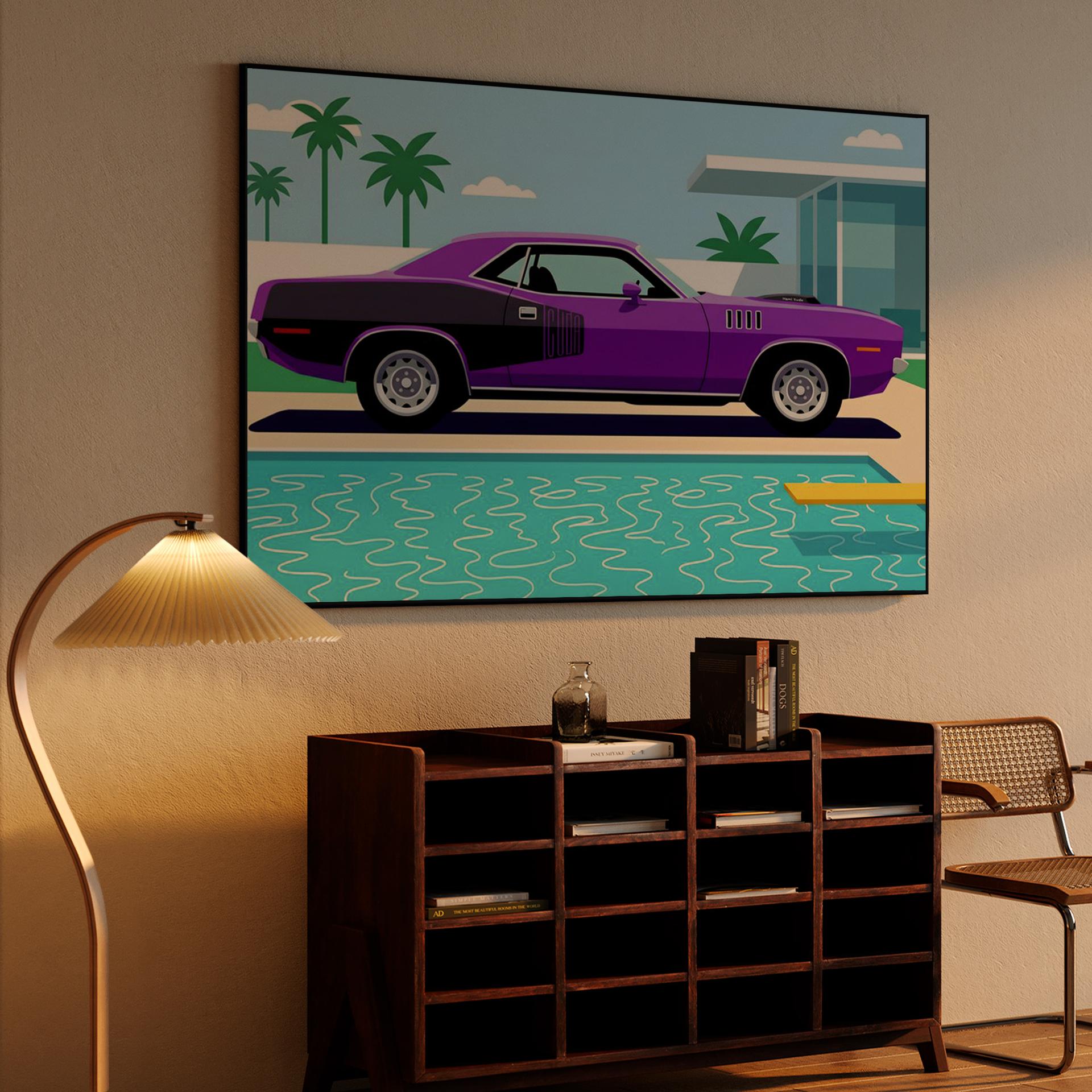 Hemi 'Cuda Poolside: Palm Springs Muscle