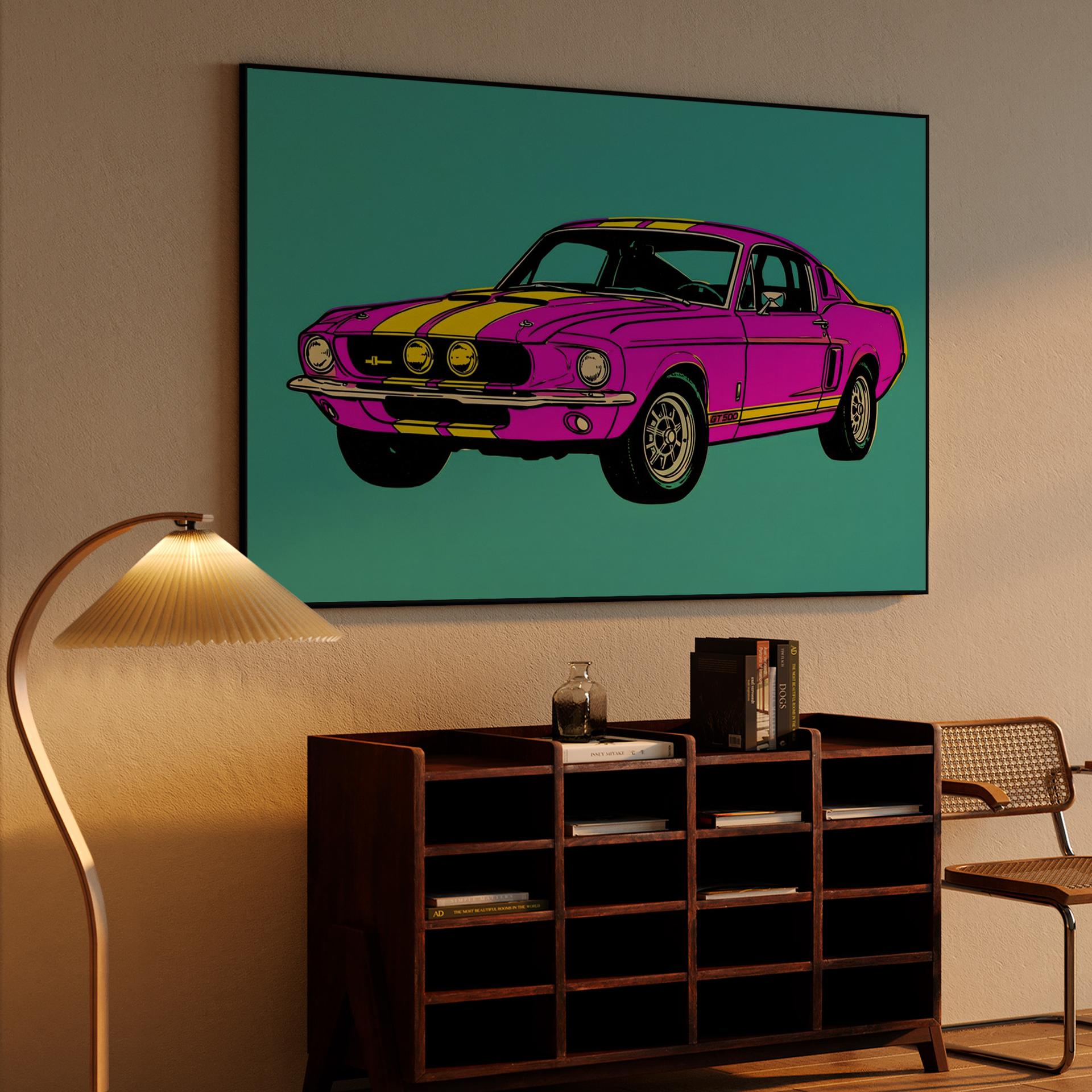 Electric Pink Shelby GT500 Pop Art