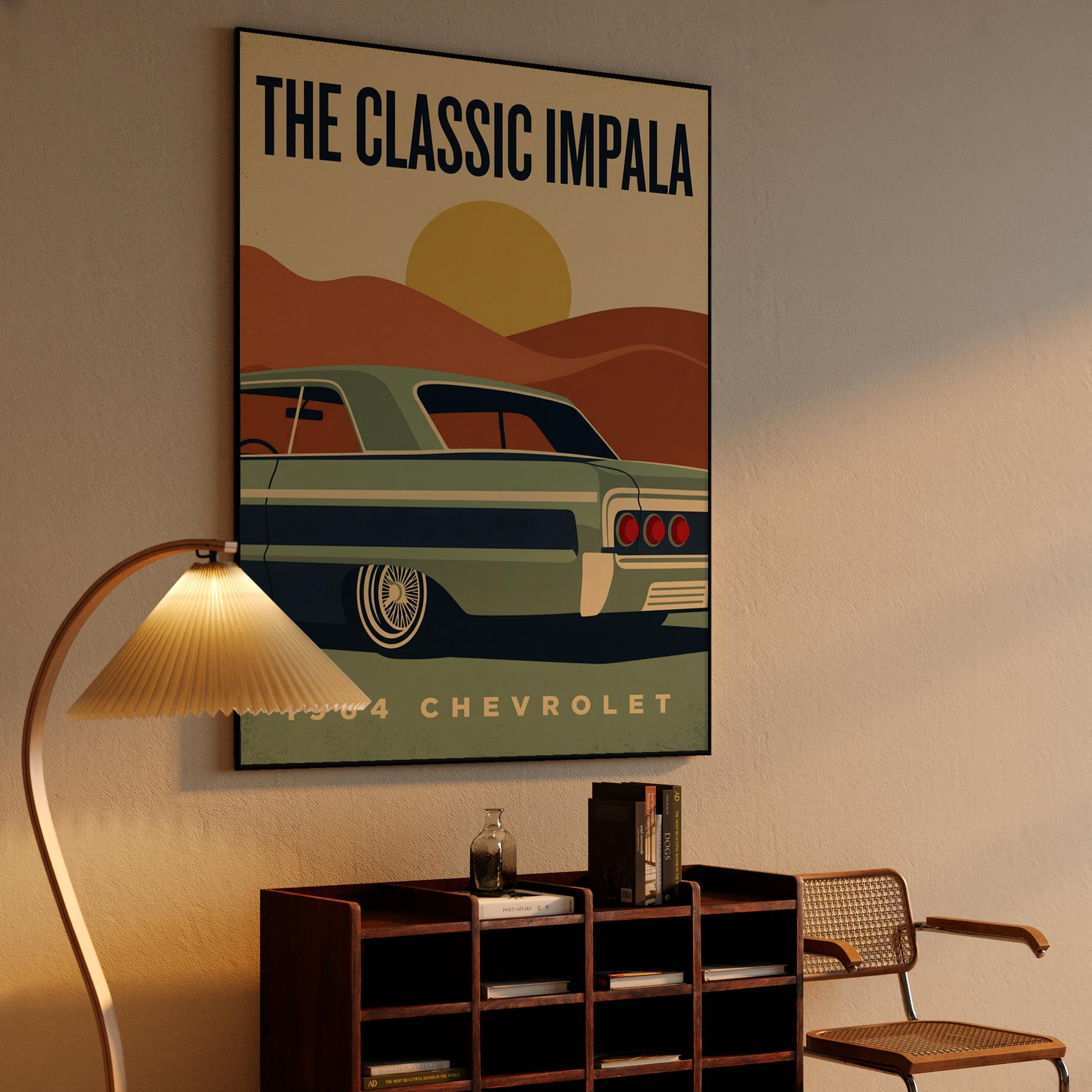 The Classic 1964 Impala Desert Poster