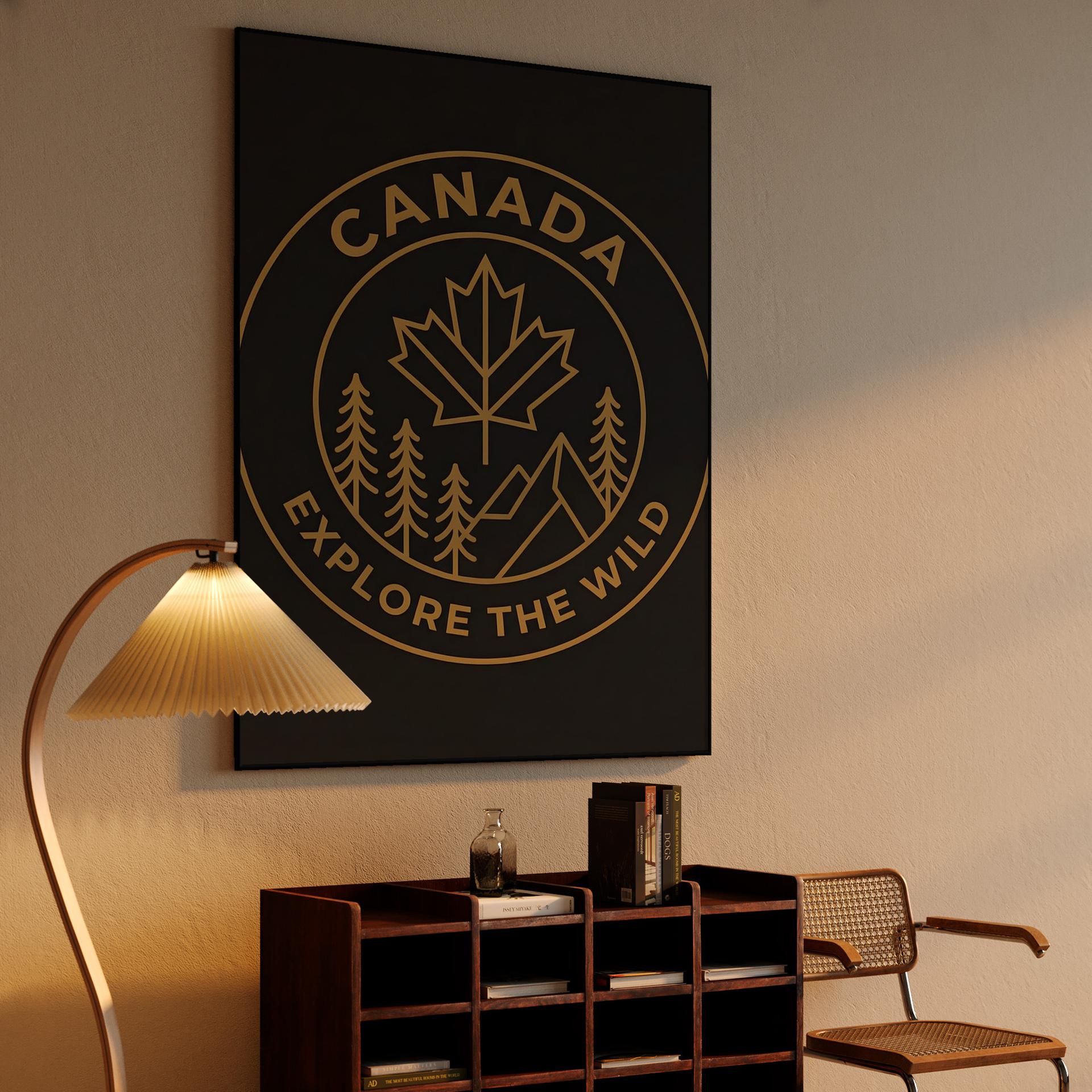 Canada Explore the Wild Minimalist Badge