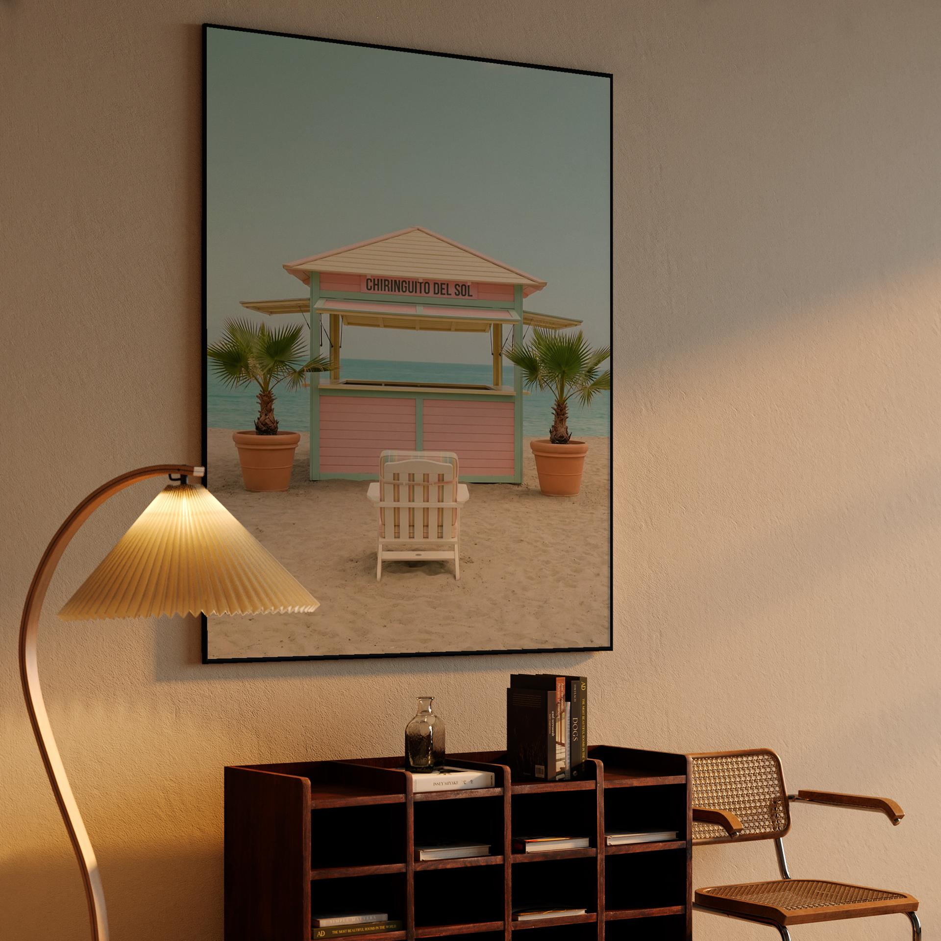 Chiringuito del Sol: Minimalist Pastel Beach Kiosk