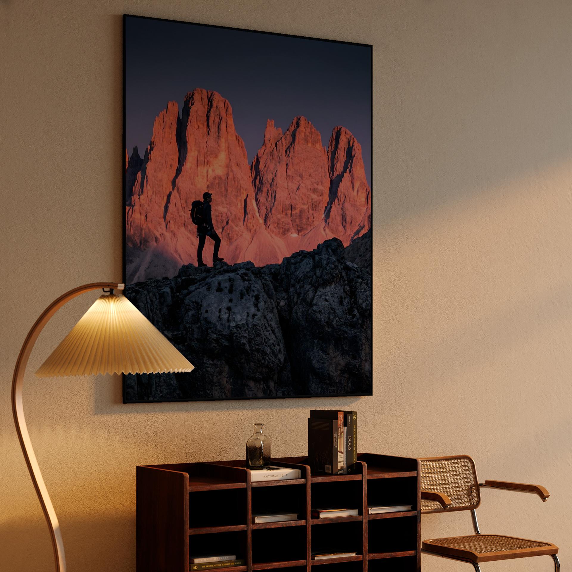 Tre Cime Sunset Hiker Photography