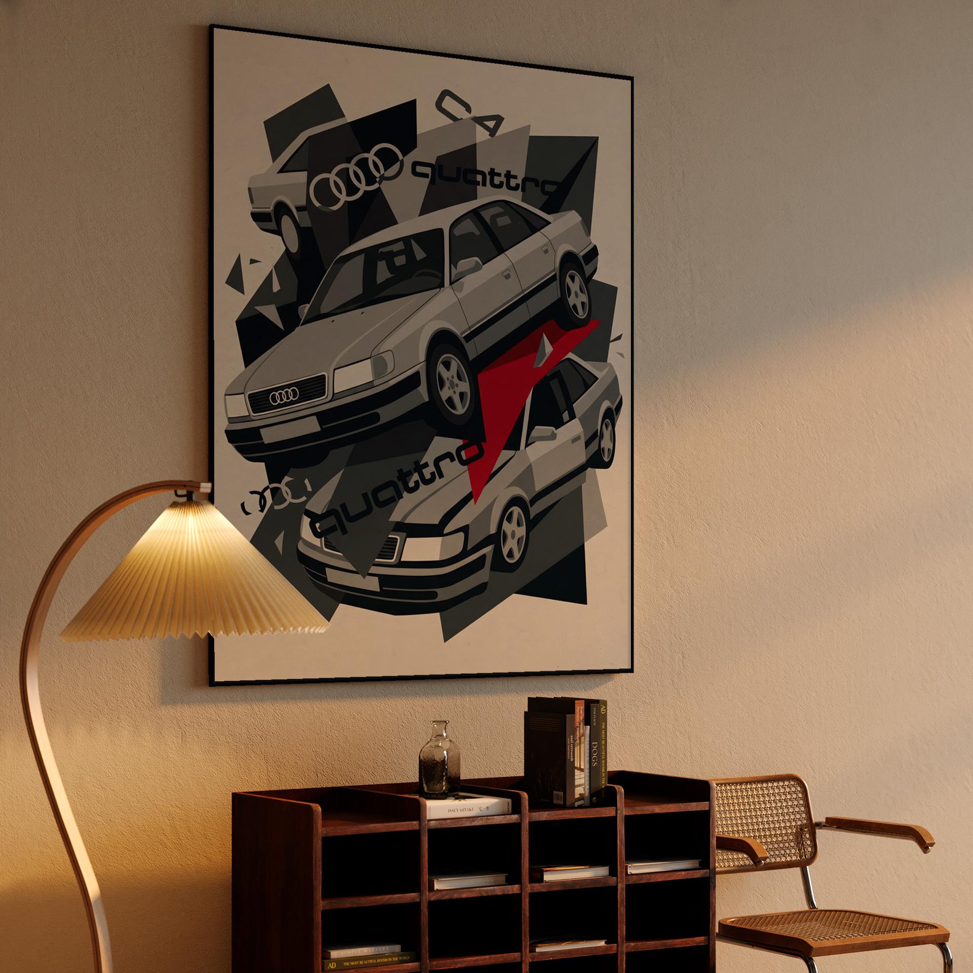 Audi 100 C4 Quattro: Geometric Shard Collage