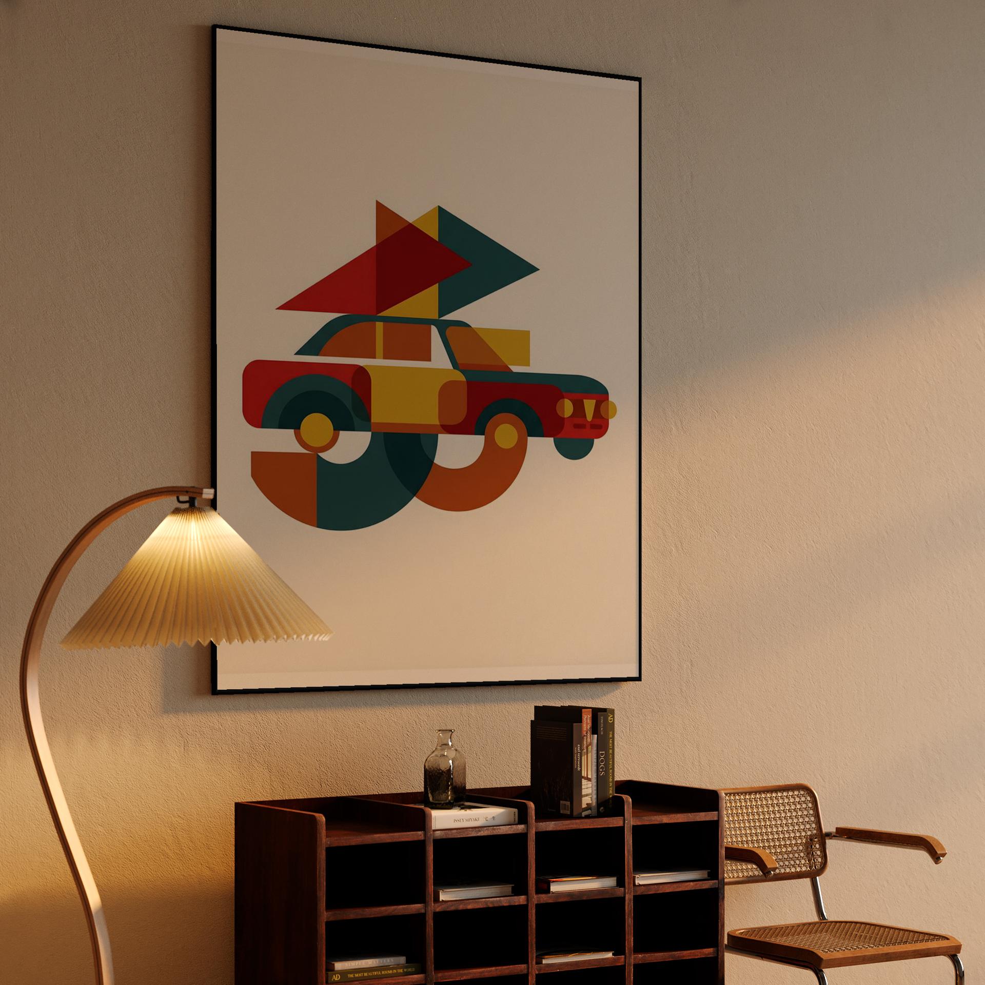 Abstract Geometric Alfa Romeo Giulia Sprint GTA