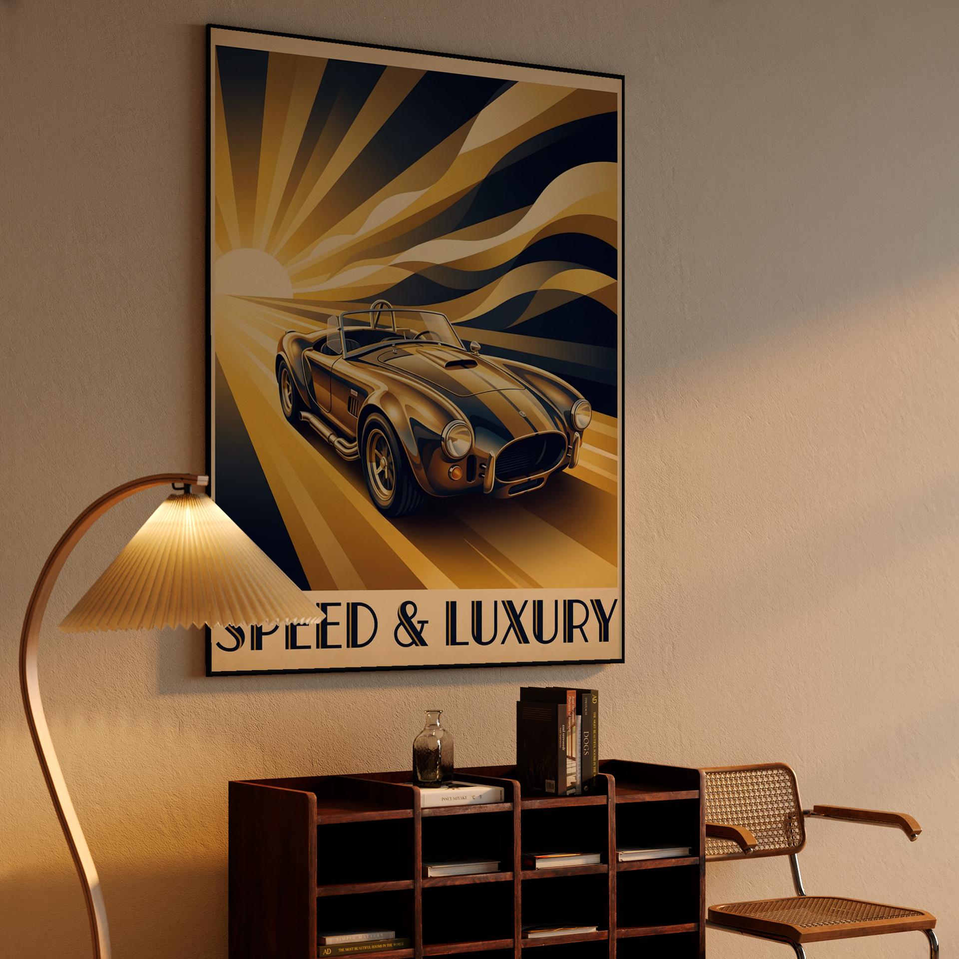 Shelby Cobra: Speed & Luxury Sunburst Poster