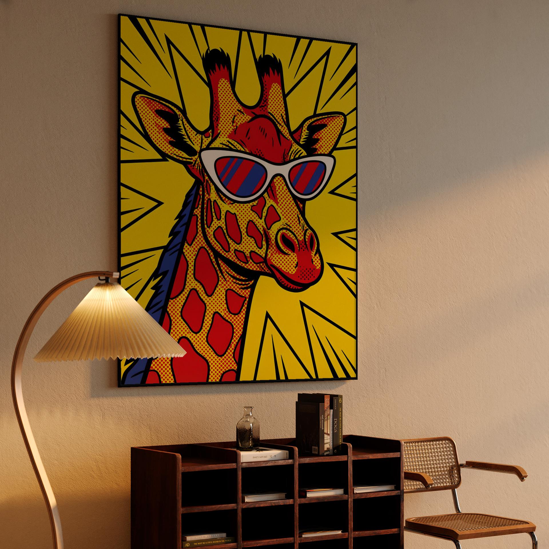 Retro Sunglasses Giraffe Pop Art