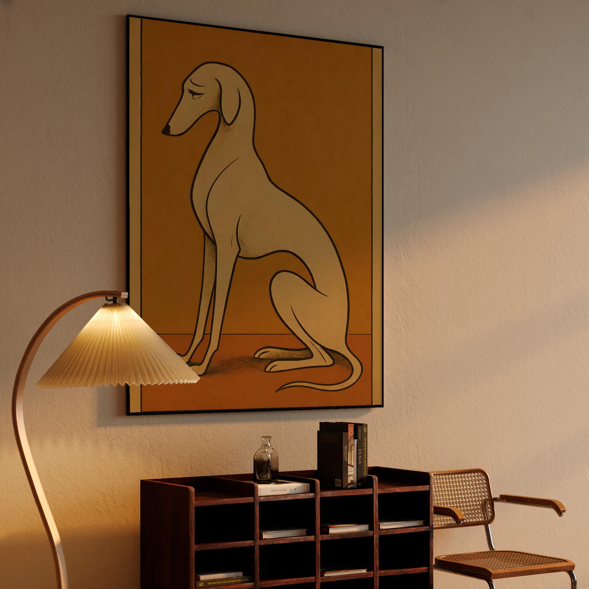 Elegant Greyhound Profile