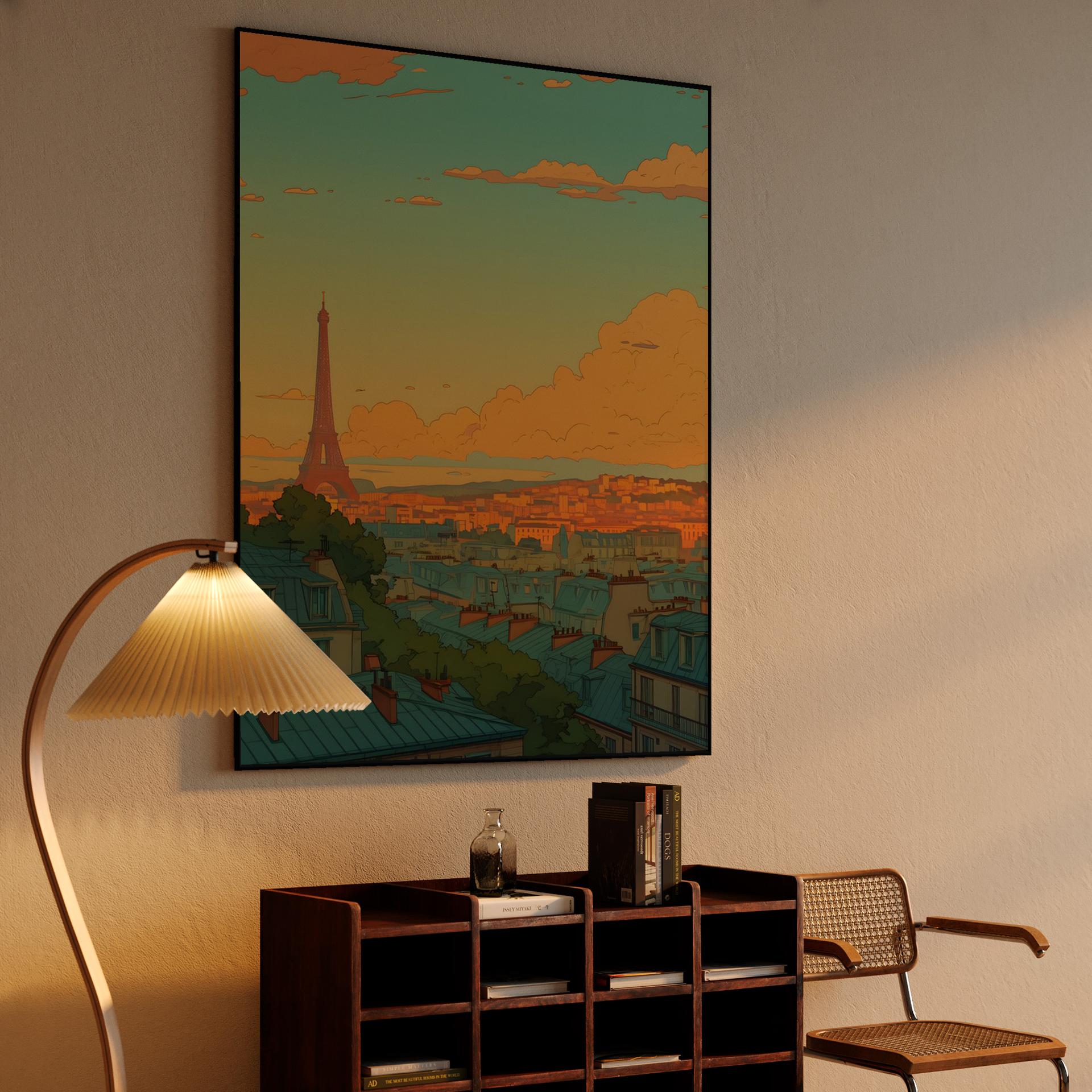 Paris Sunset Skyline