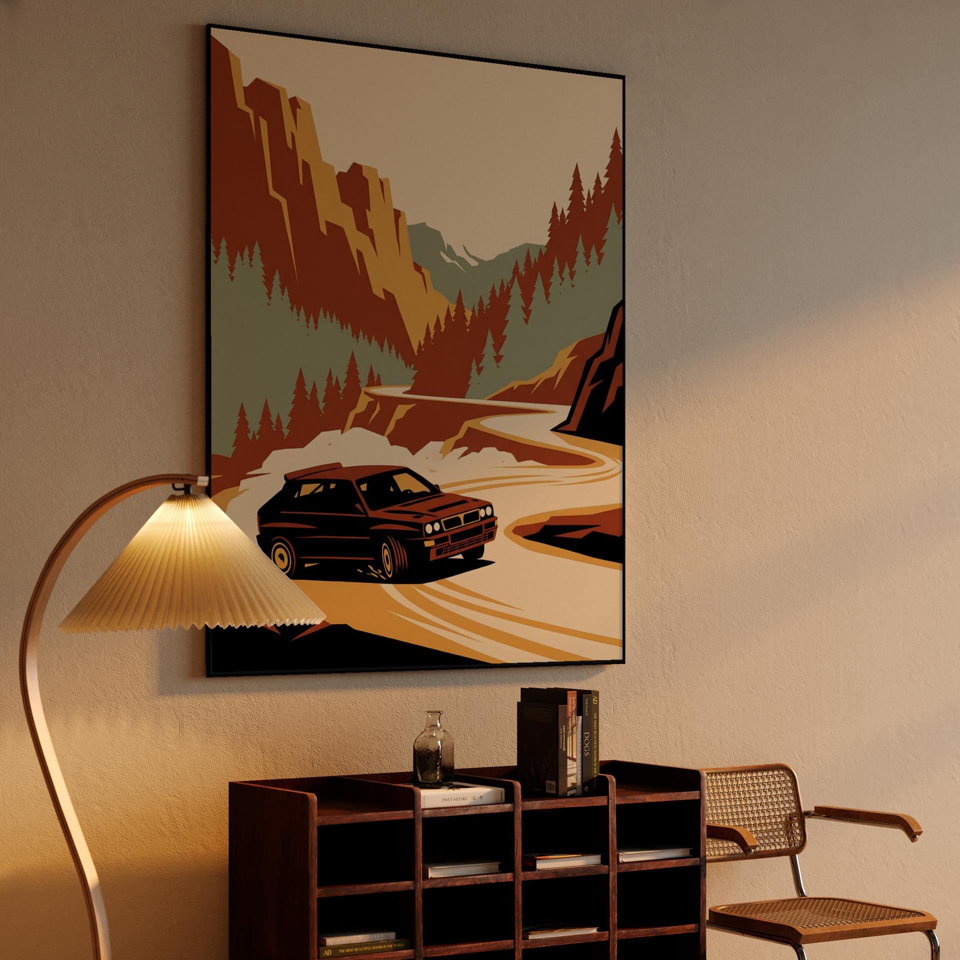 Lancia Delta Integrale: Winding Mountain Pass