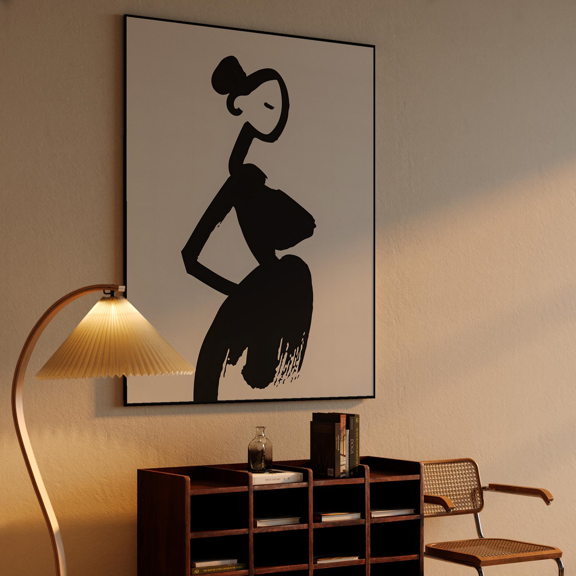 Minimalist Ink Woman Profile