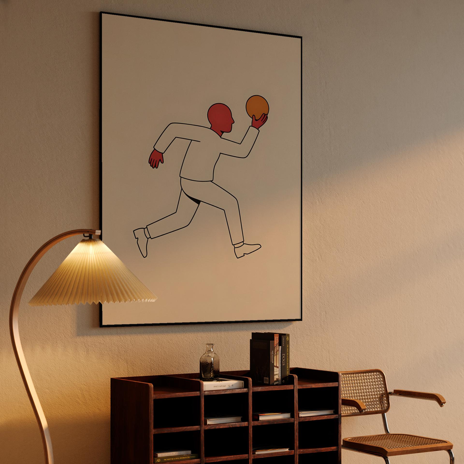 Red Figure Basketball Run