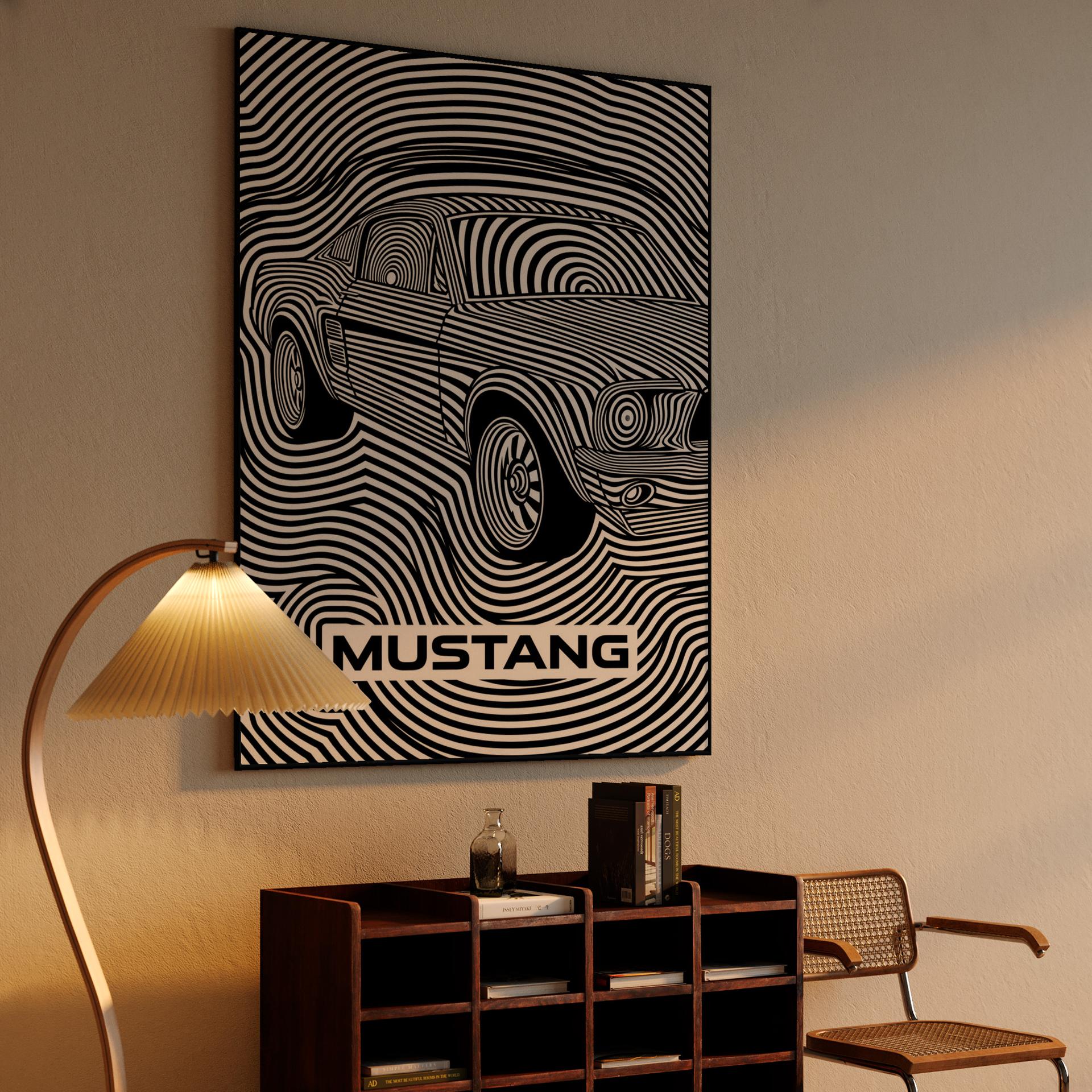 Ford Mustang Op Art Optical Pulse