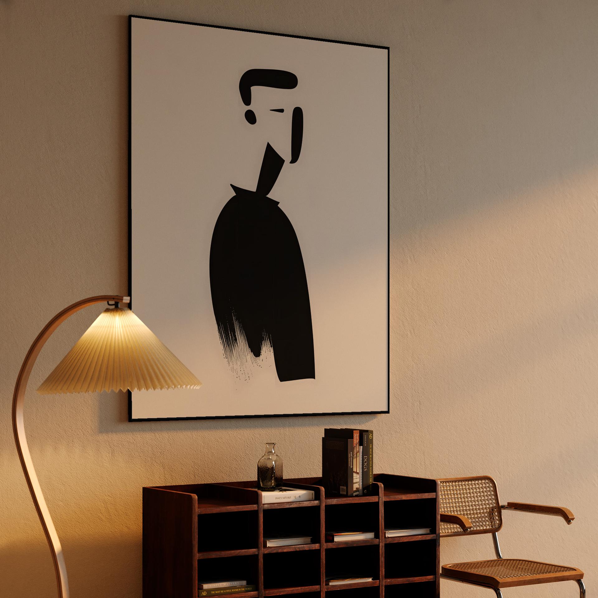 Minimalist Ink Standing Figure