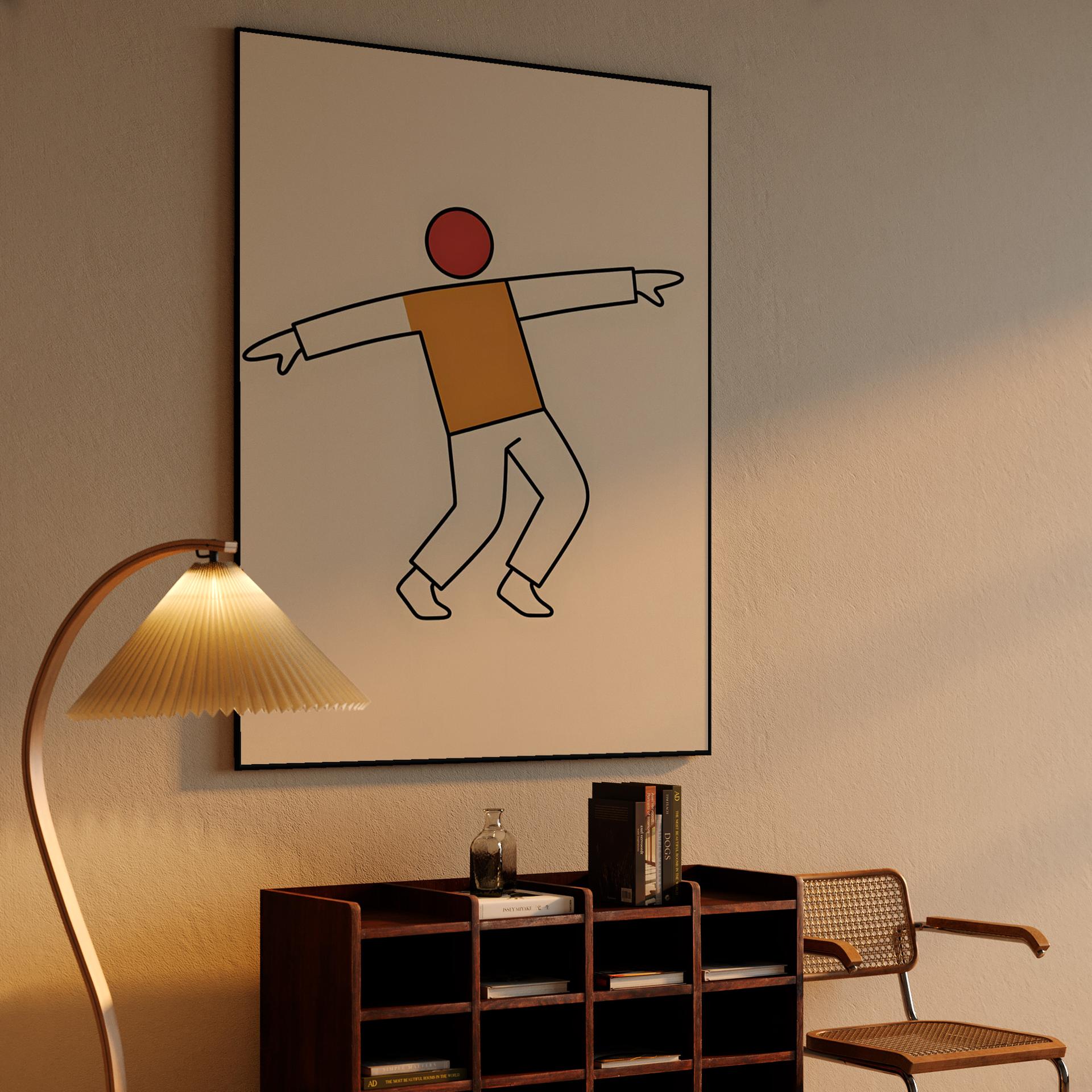 Geometric Dancing Figure