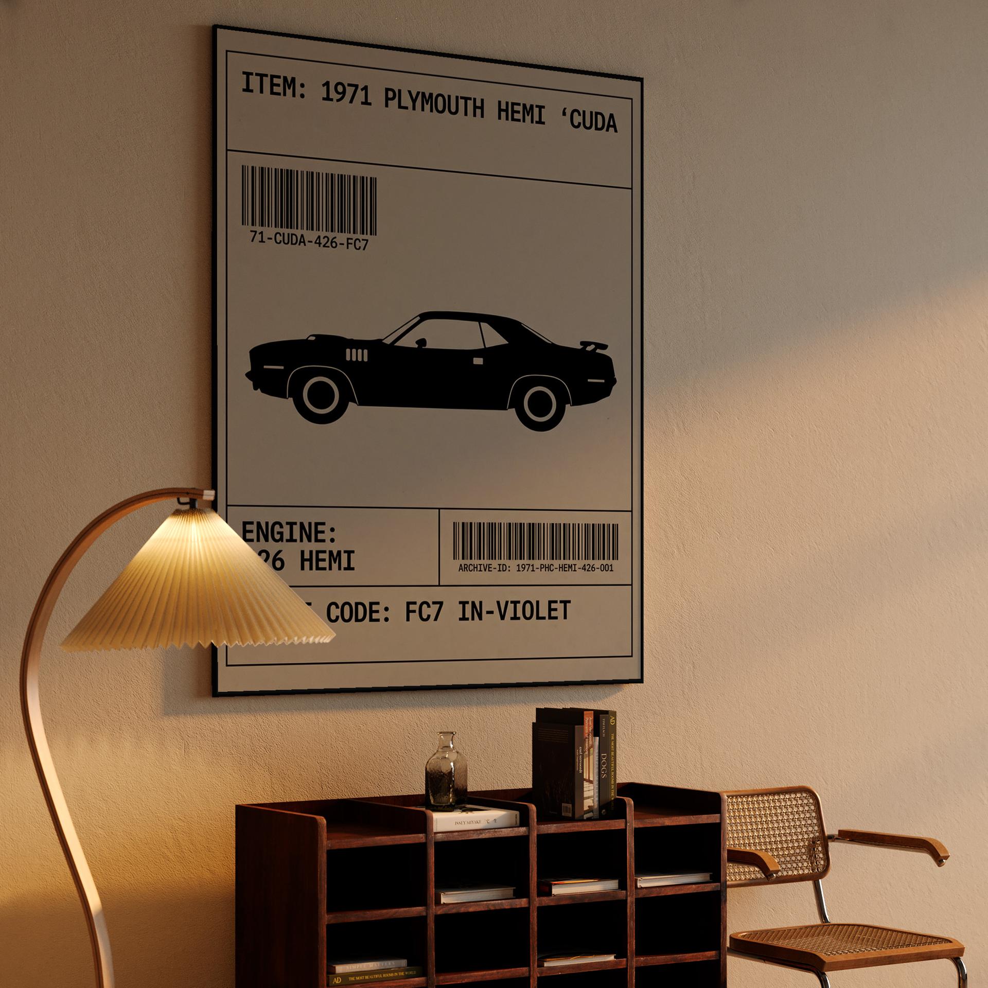 1971 Plymouth Hemi 'Cuda Archival Spec Sheet